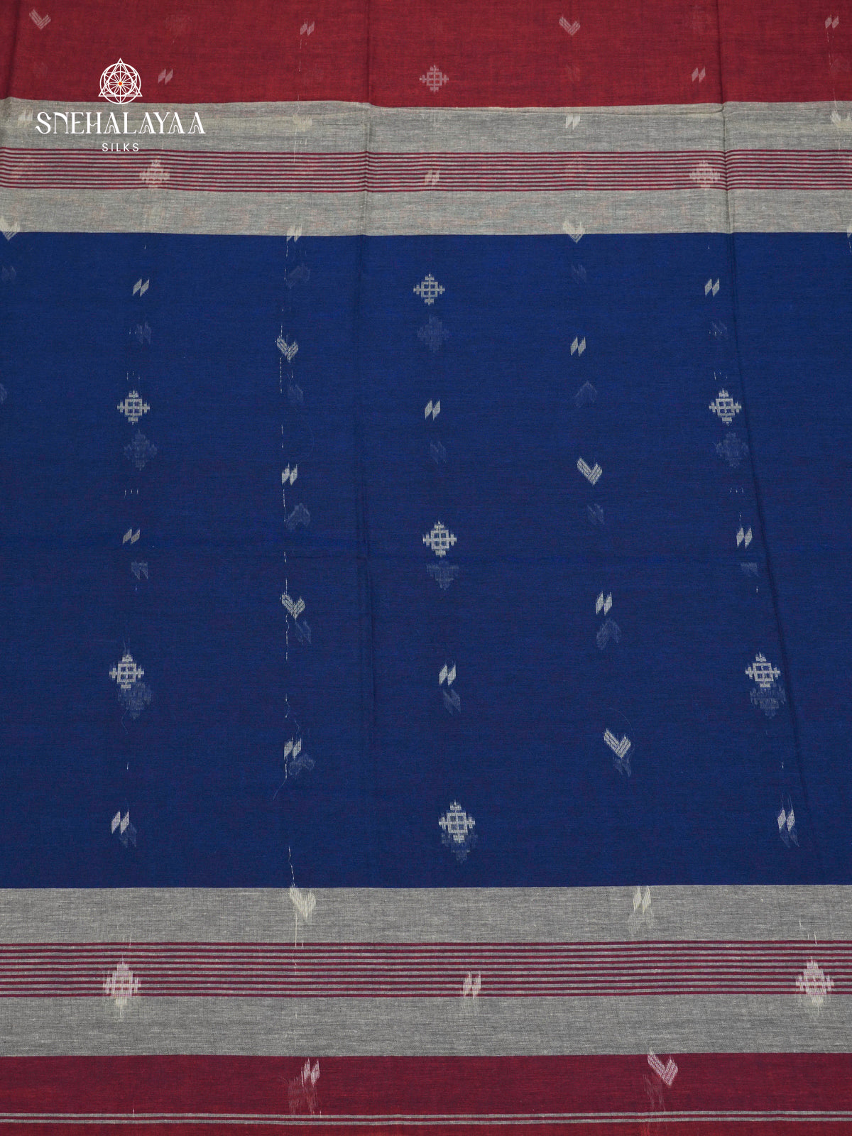 Maroon Sambalpuri Cotton Saree