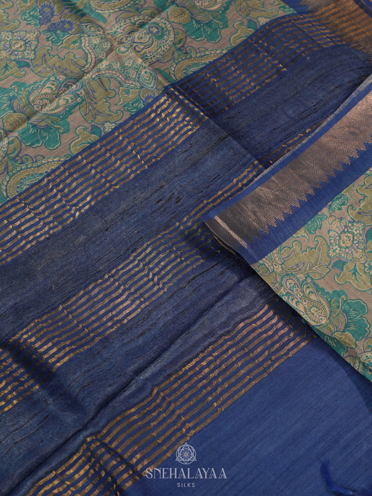 Grey Chanderi Saree