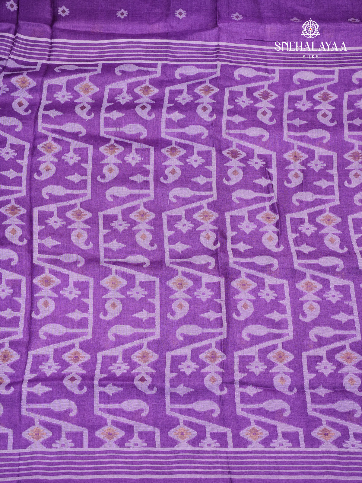 Lavender Tussar Silk Saree