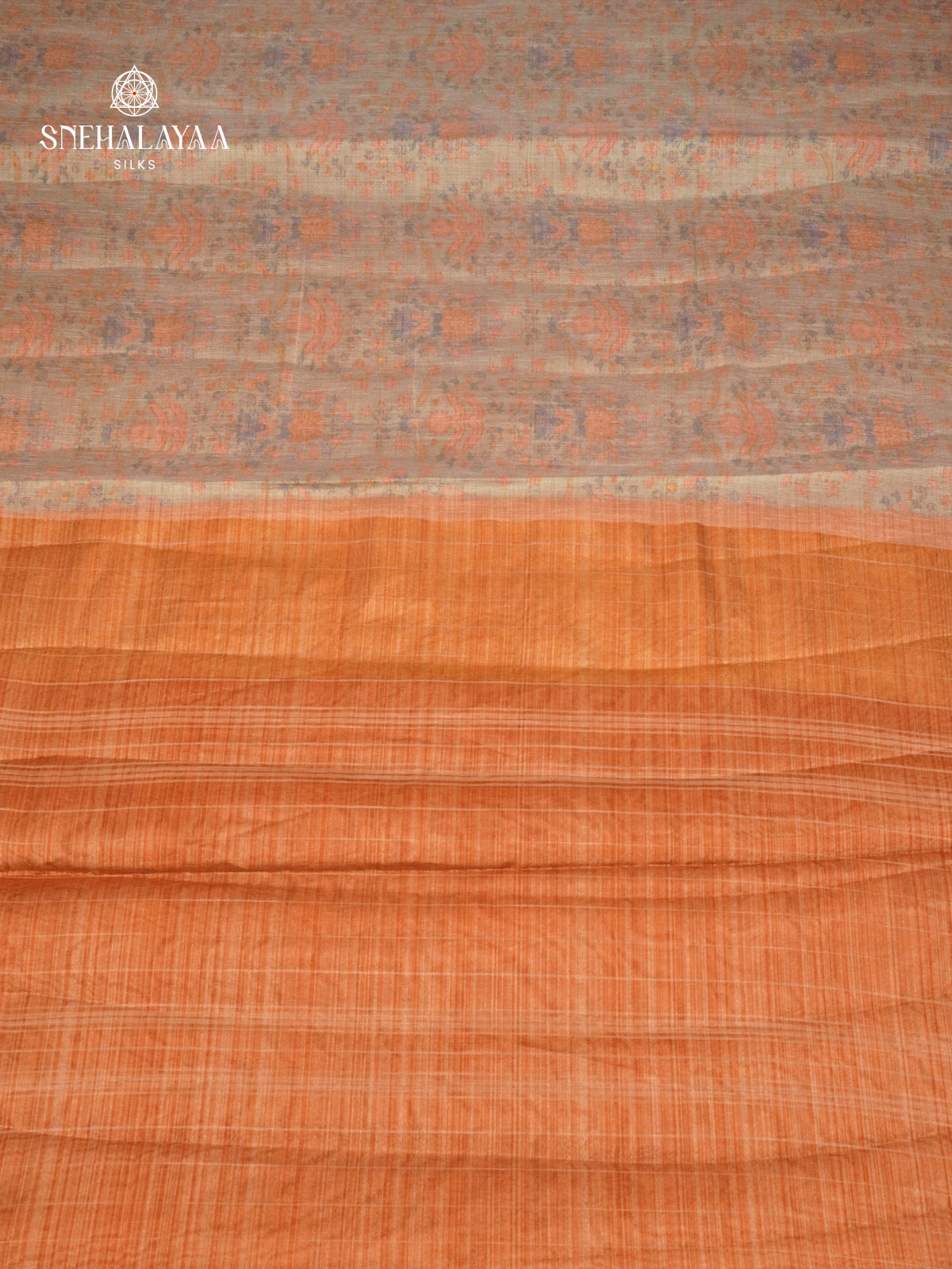 Grey Linen Tissue Saree