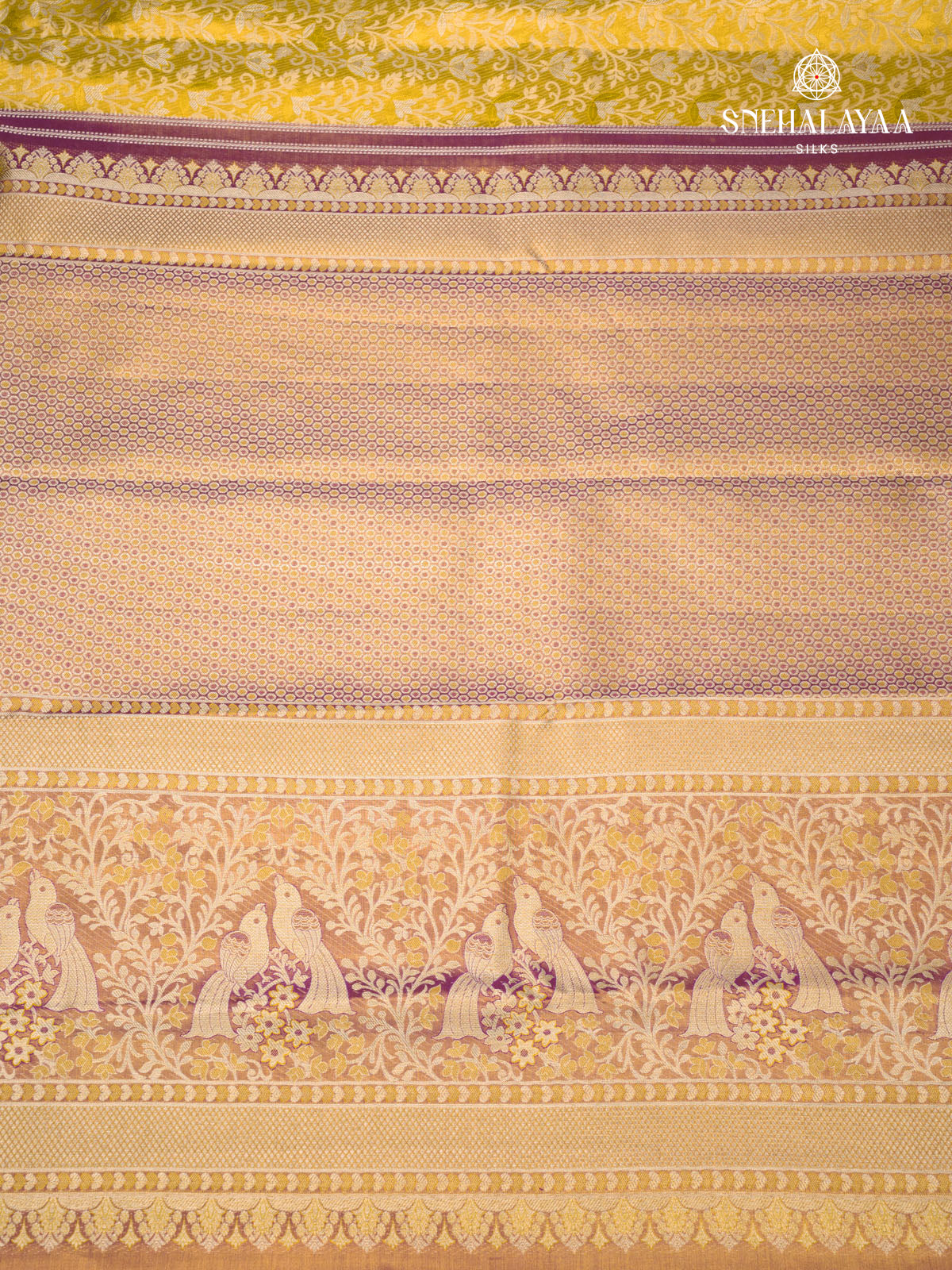 Yellow Kanjivaram Silk Saree