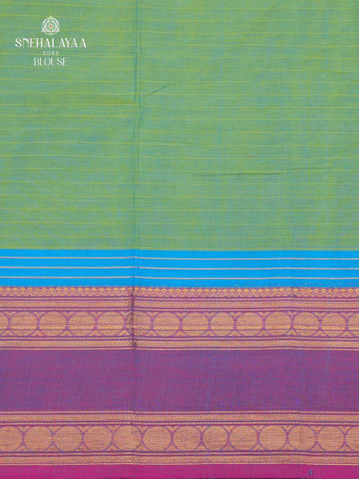 Olive Green Chettinad Cotton Saree