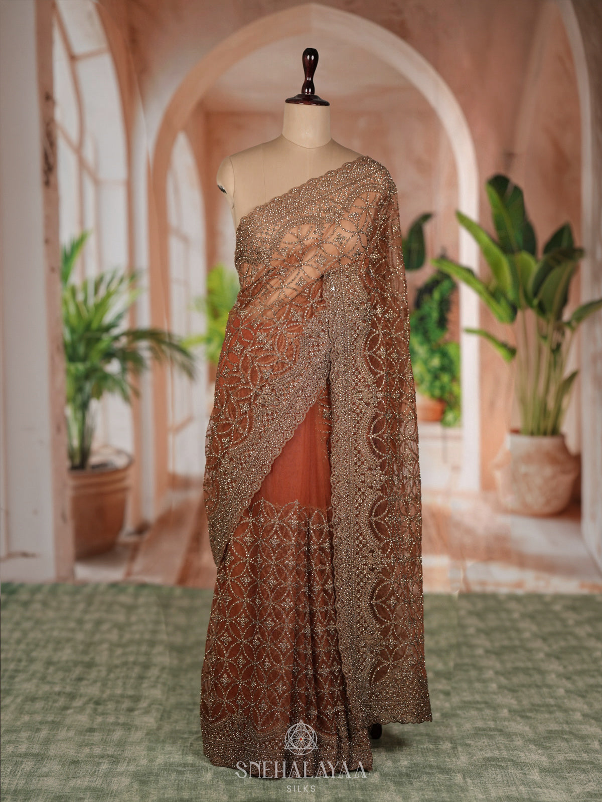 Mustard Designer Saree