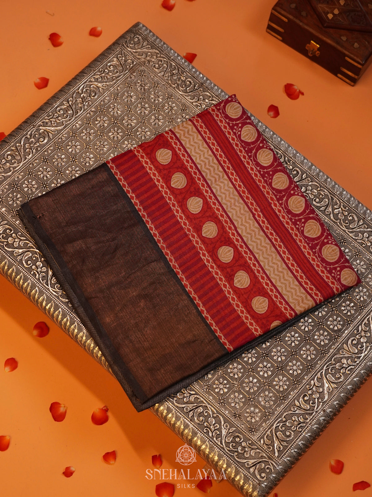 Blue Tussar Saree
