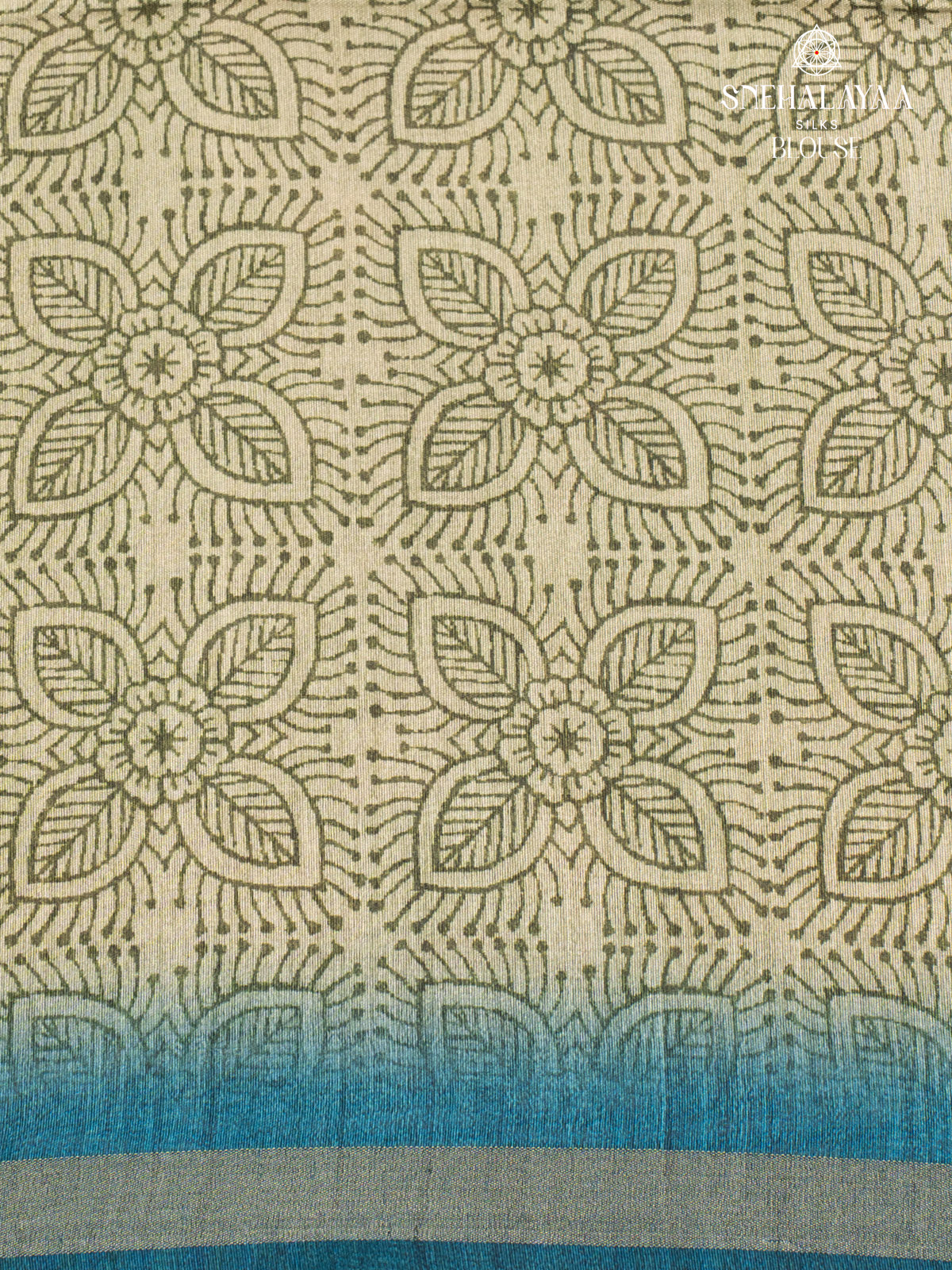 Olive Green Tussar Saree