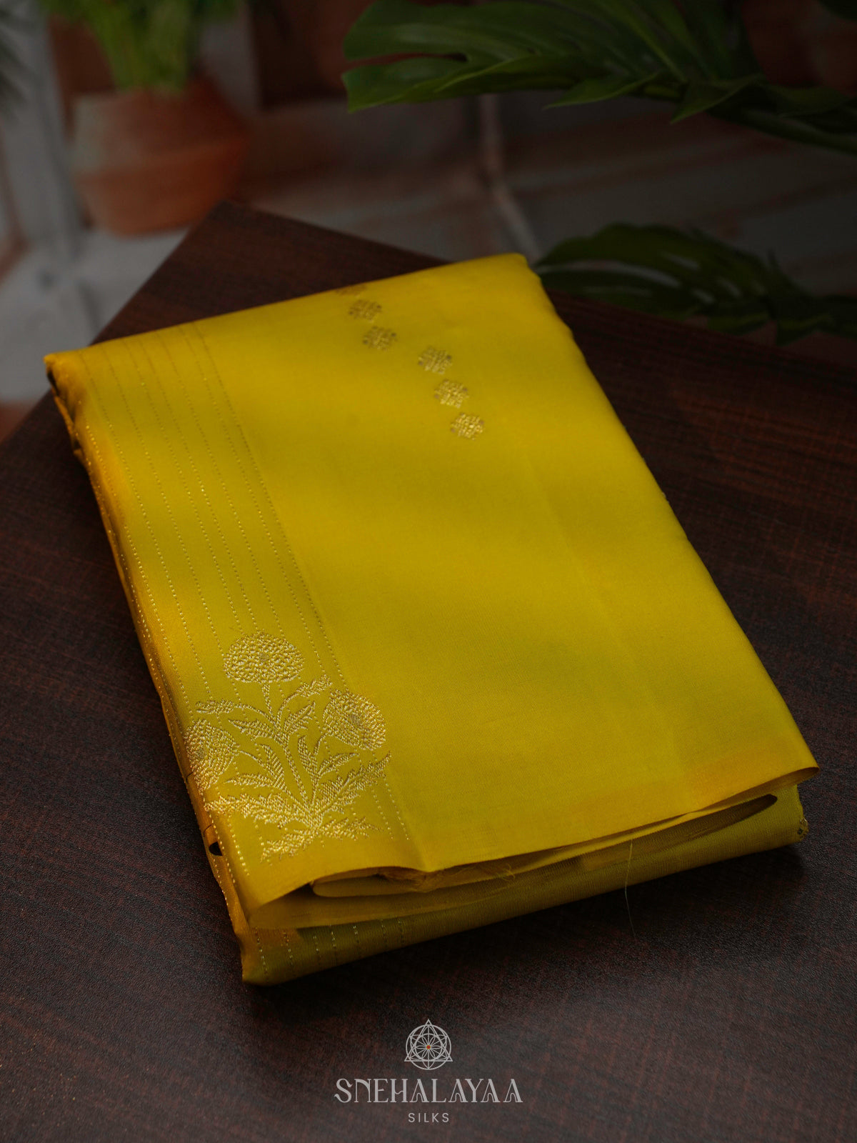 Yellow Kanjivaram Silk Saree