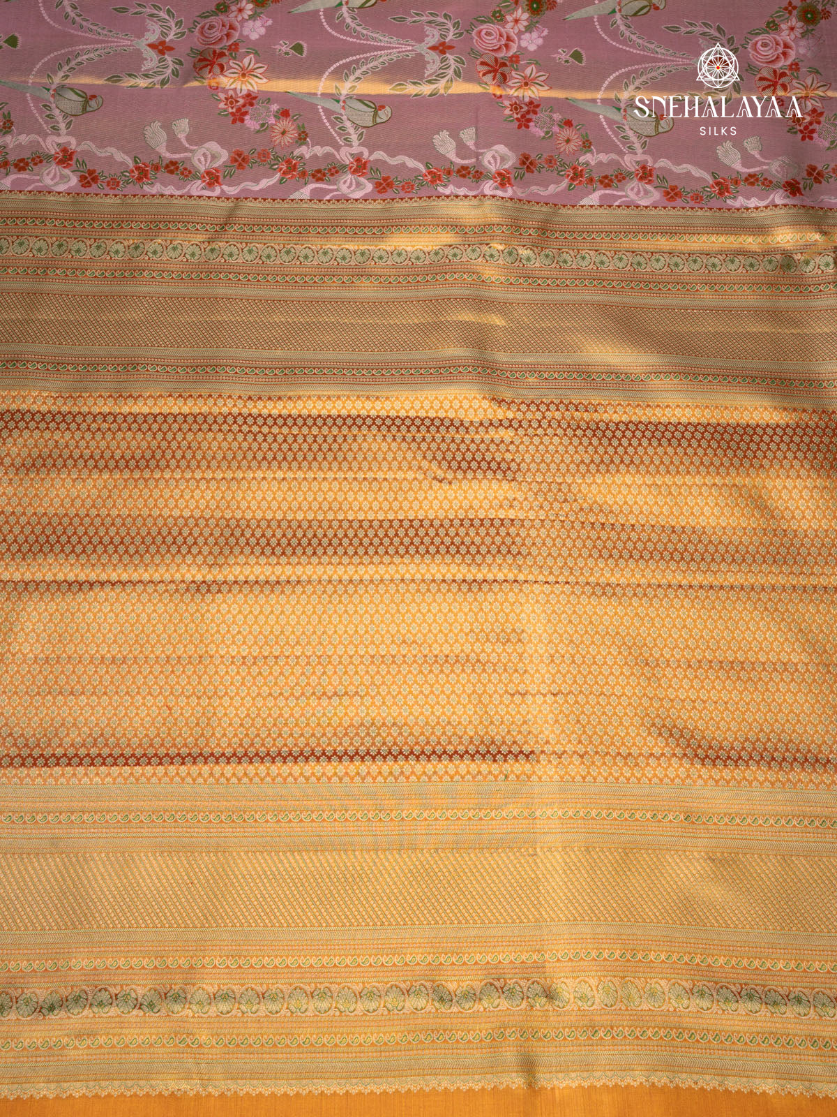 Peach Pink Kanjivaram Silk Saree