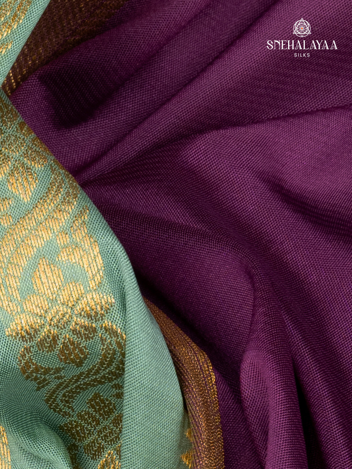 Pale Blue Mysore Silk Saree