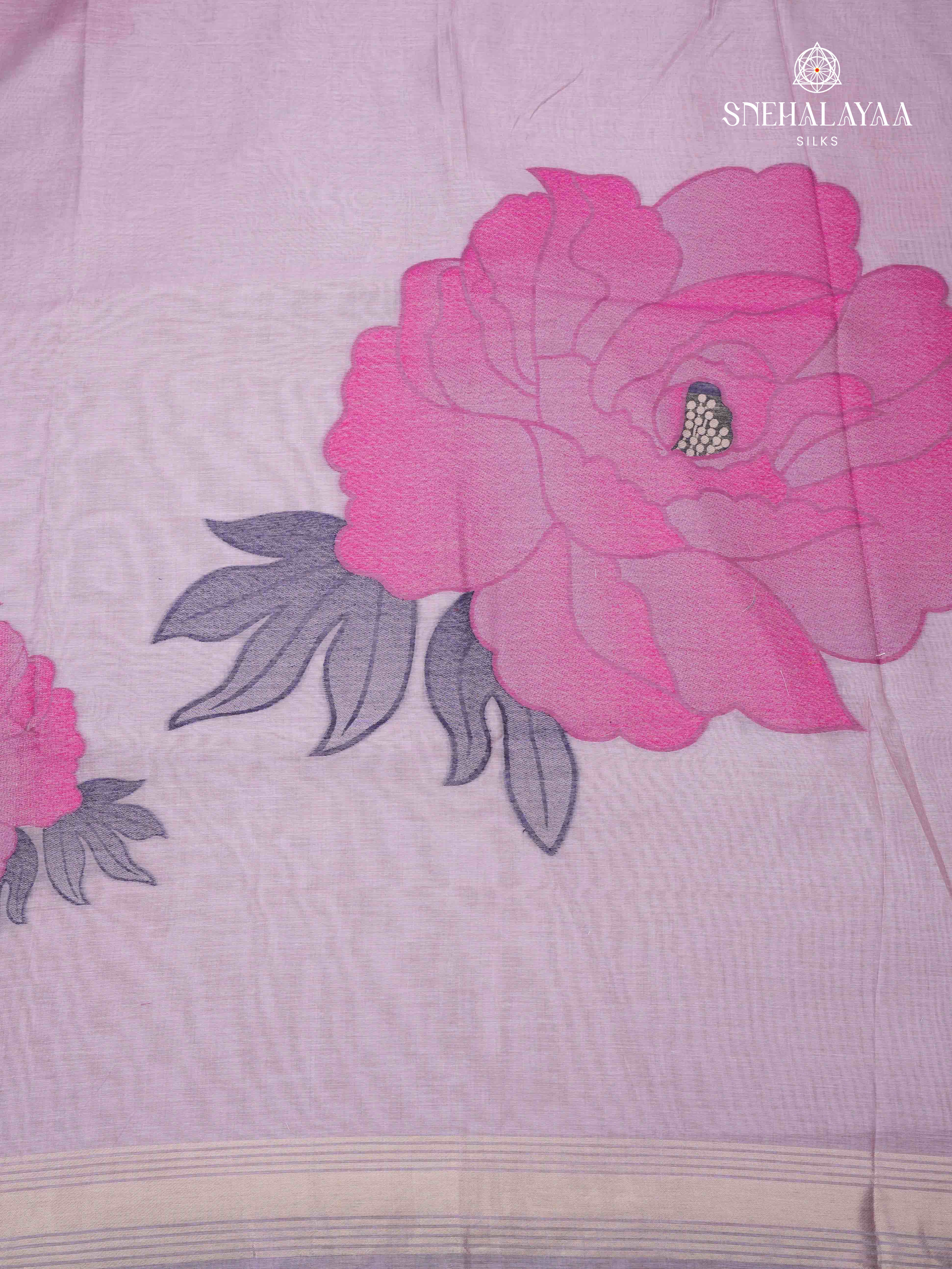 Lilac Munga Cotton Saree