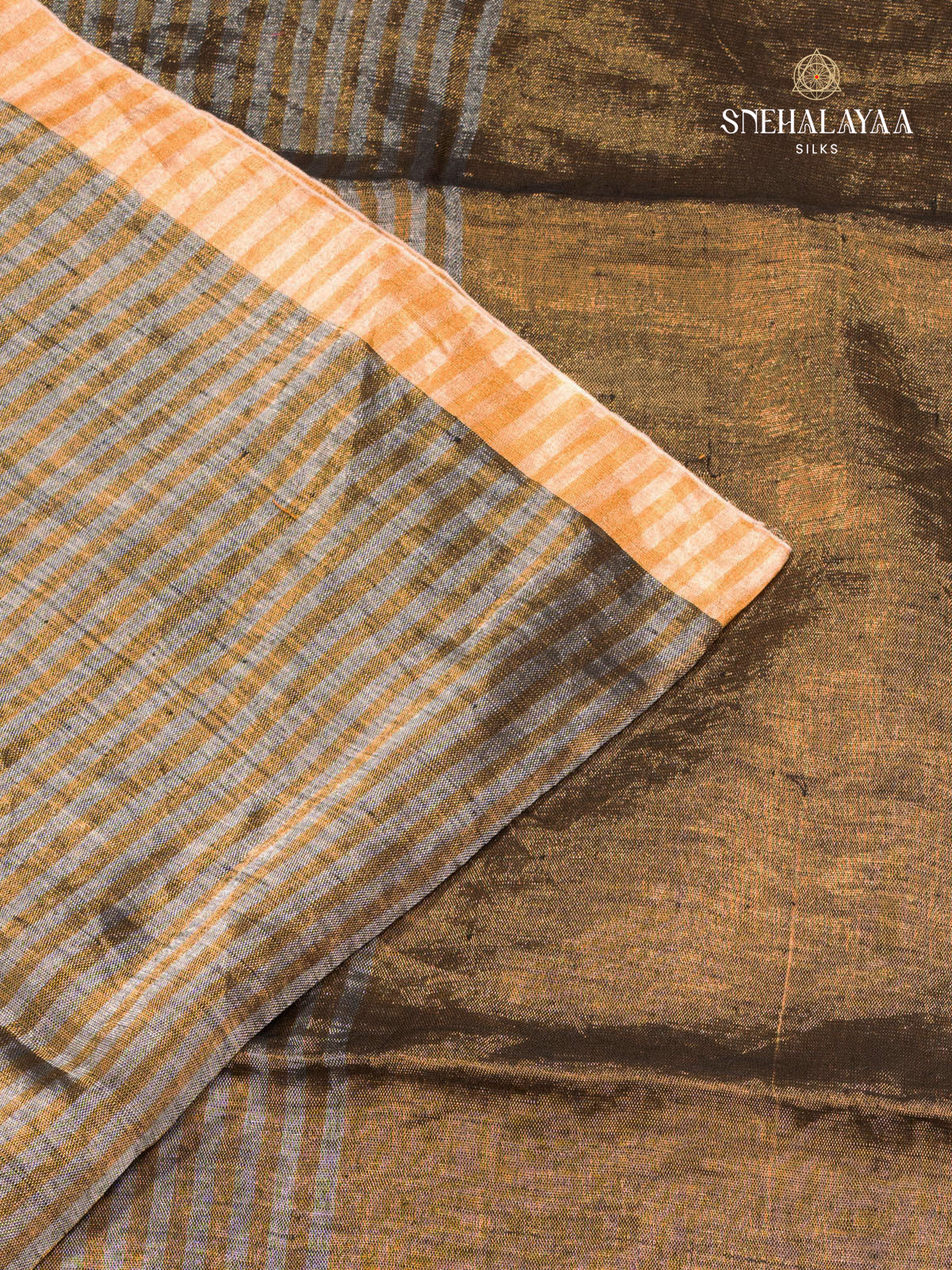 Grey Linen Tissue Saree