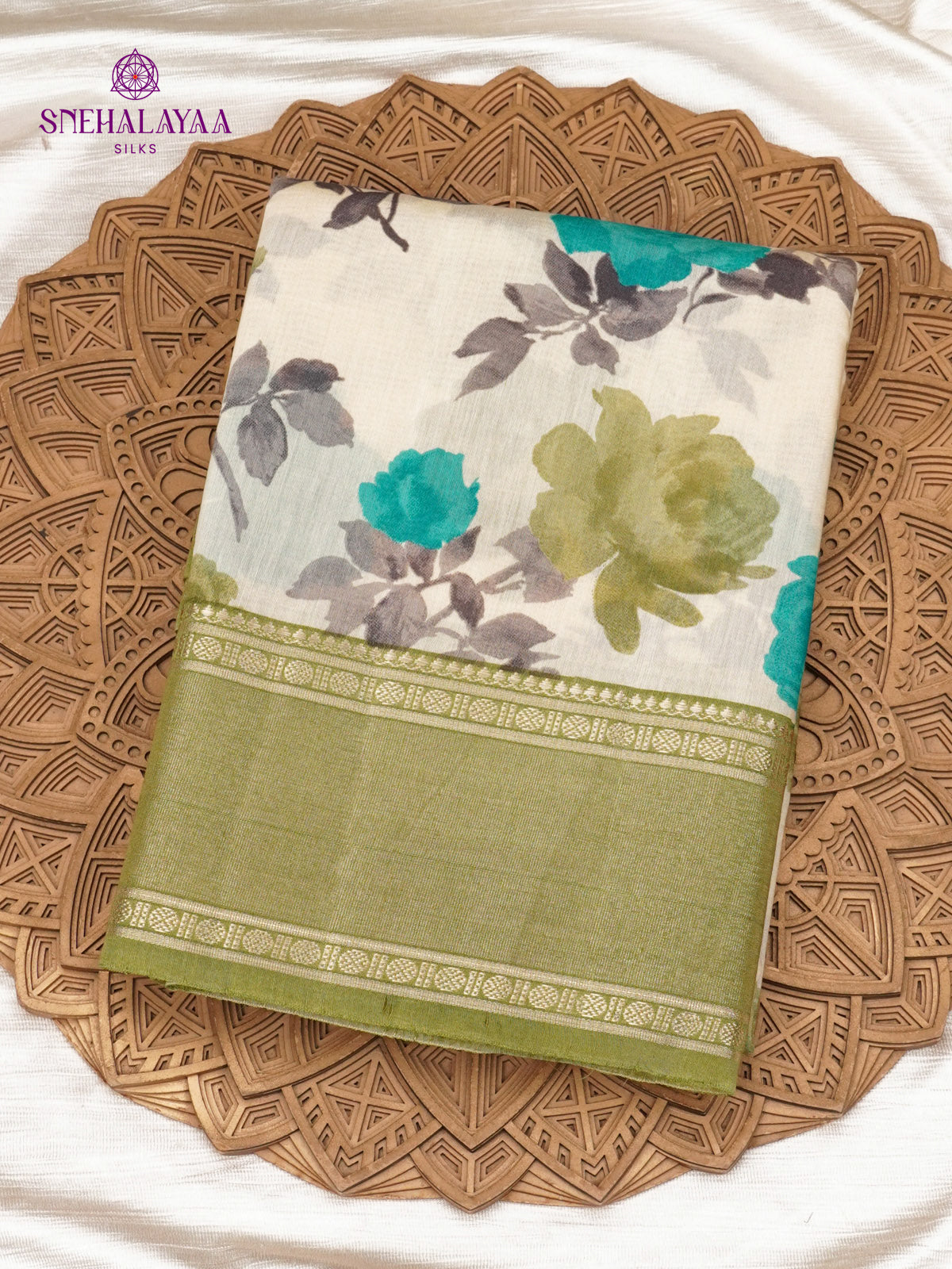 Off White Chanderi Saree