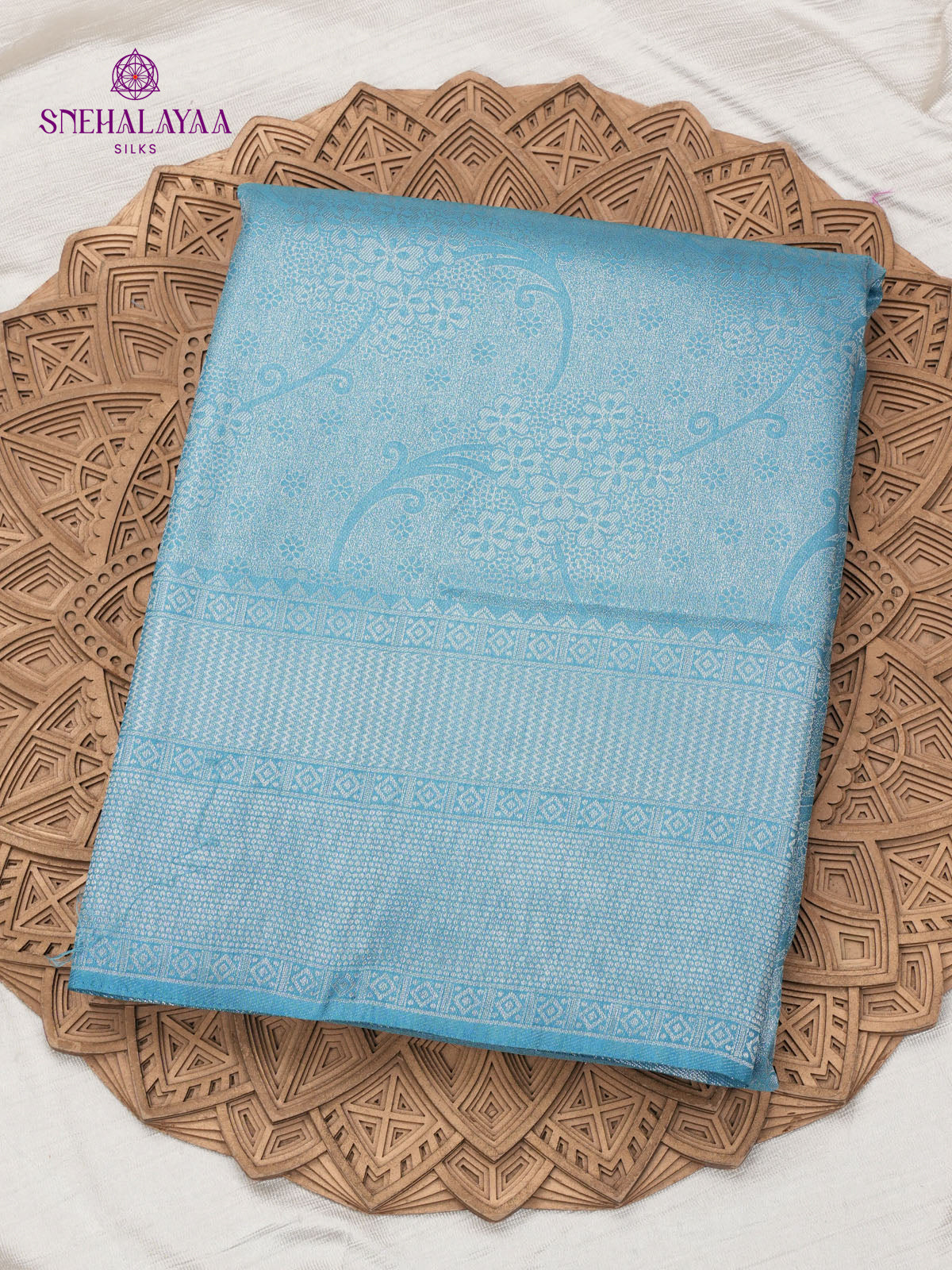 Sky Blue Soft Silk Saree