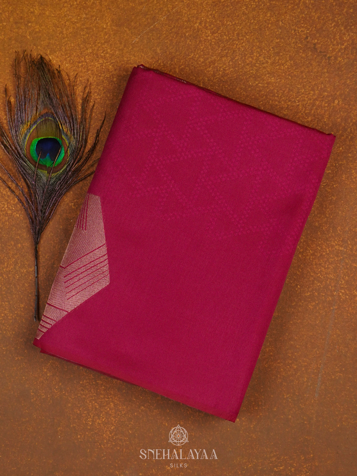 Magenta Jute Saree