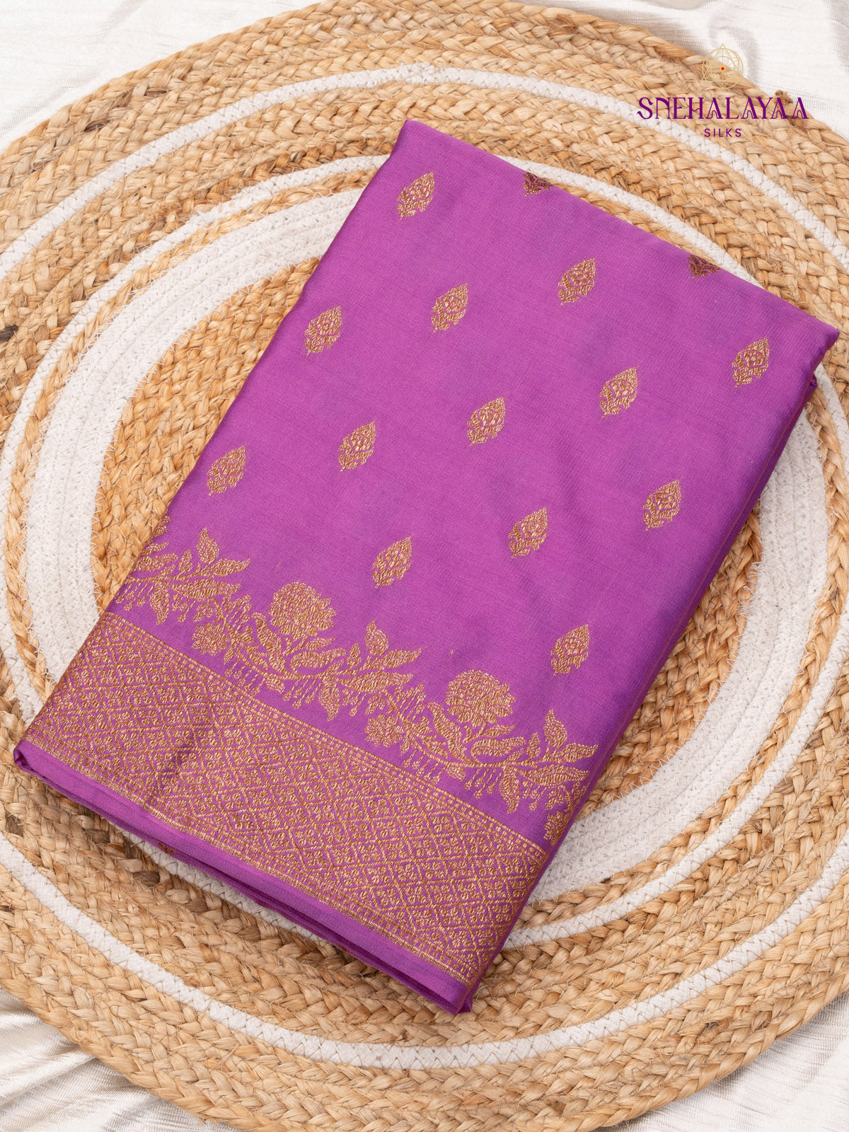 Pink Satin Banaras Saree