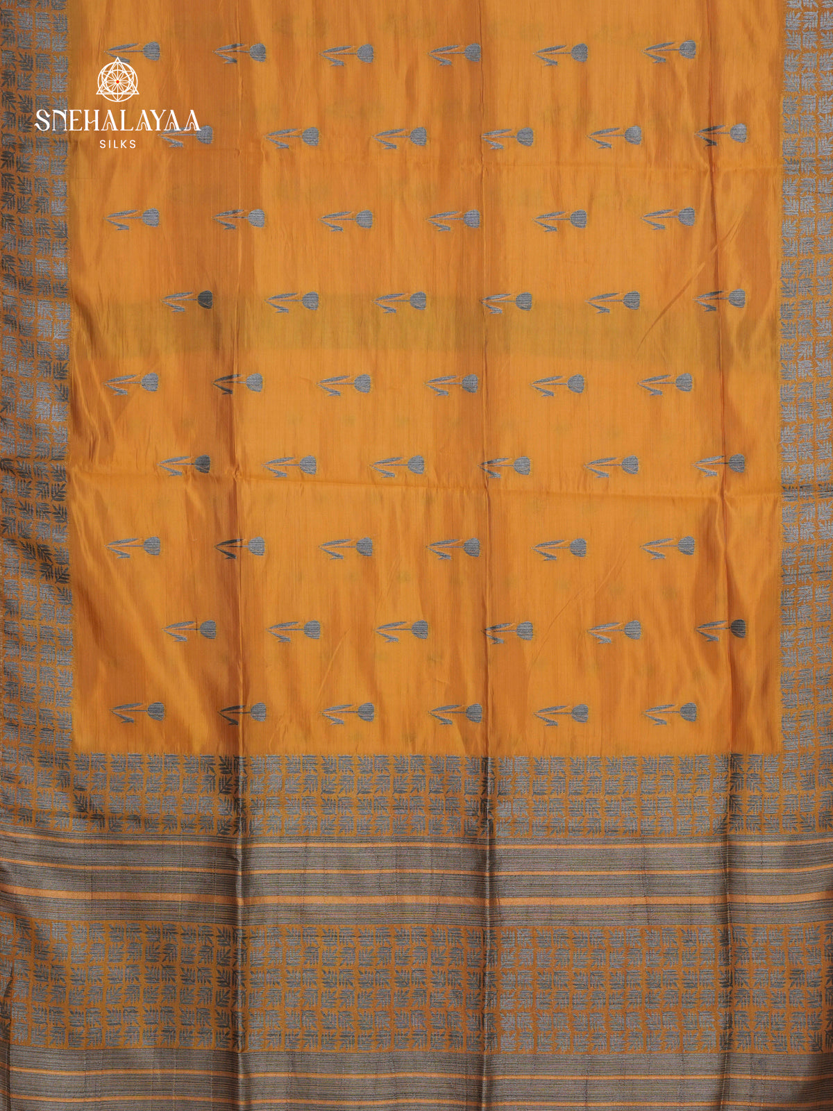 Mustard Dola Silk Saree