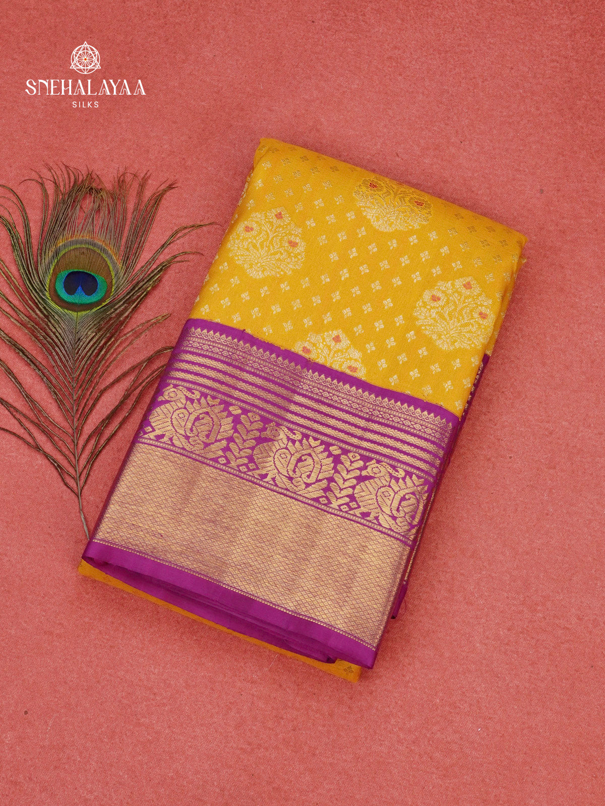 Yellow Kanjivaram Silk Saree