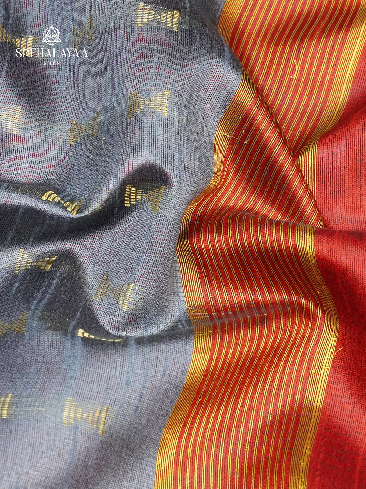 Grey Bamboo Silk Saree