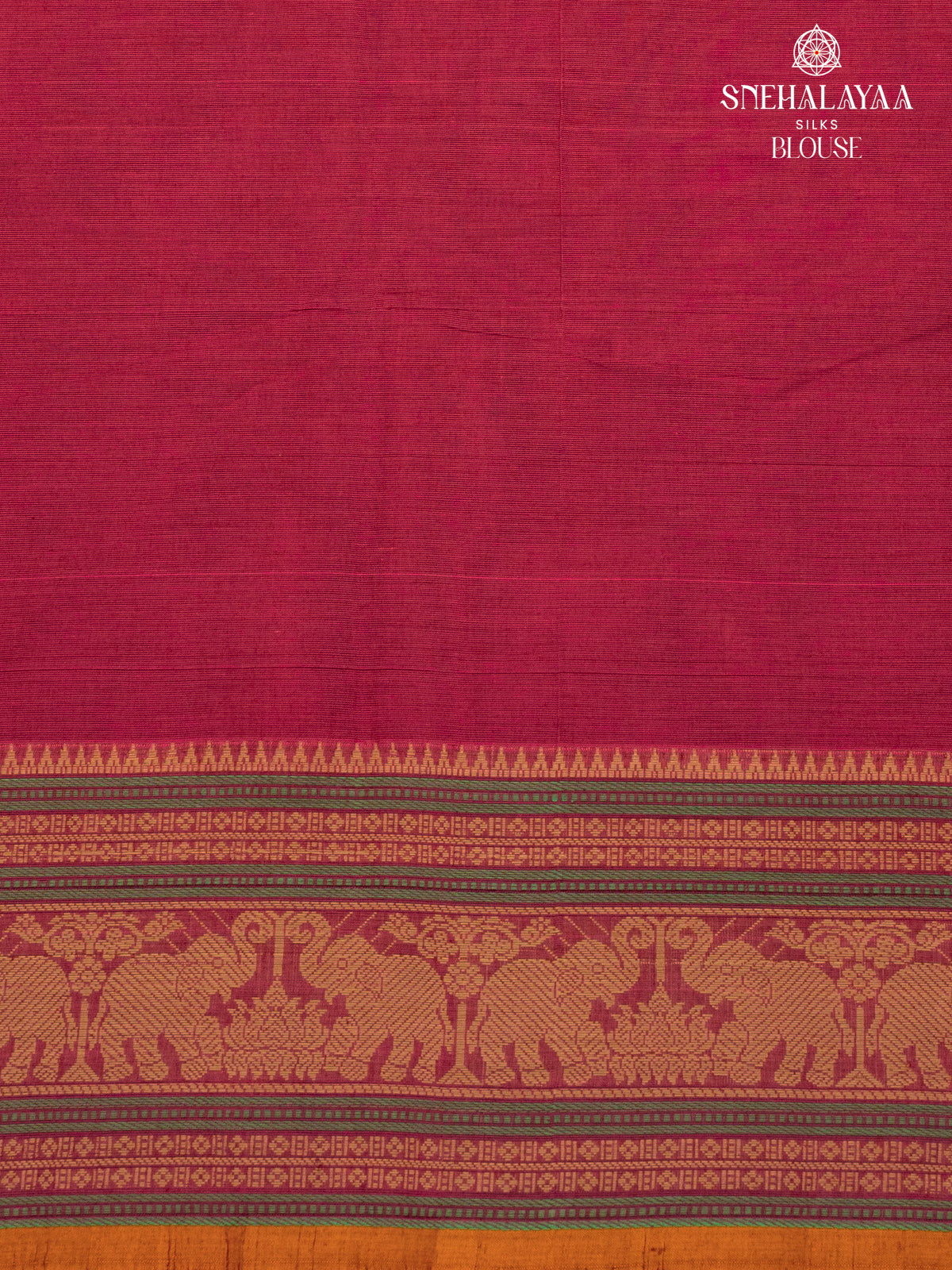 Maroon Pure Kanchi Cotton Saree