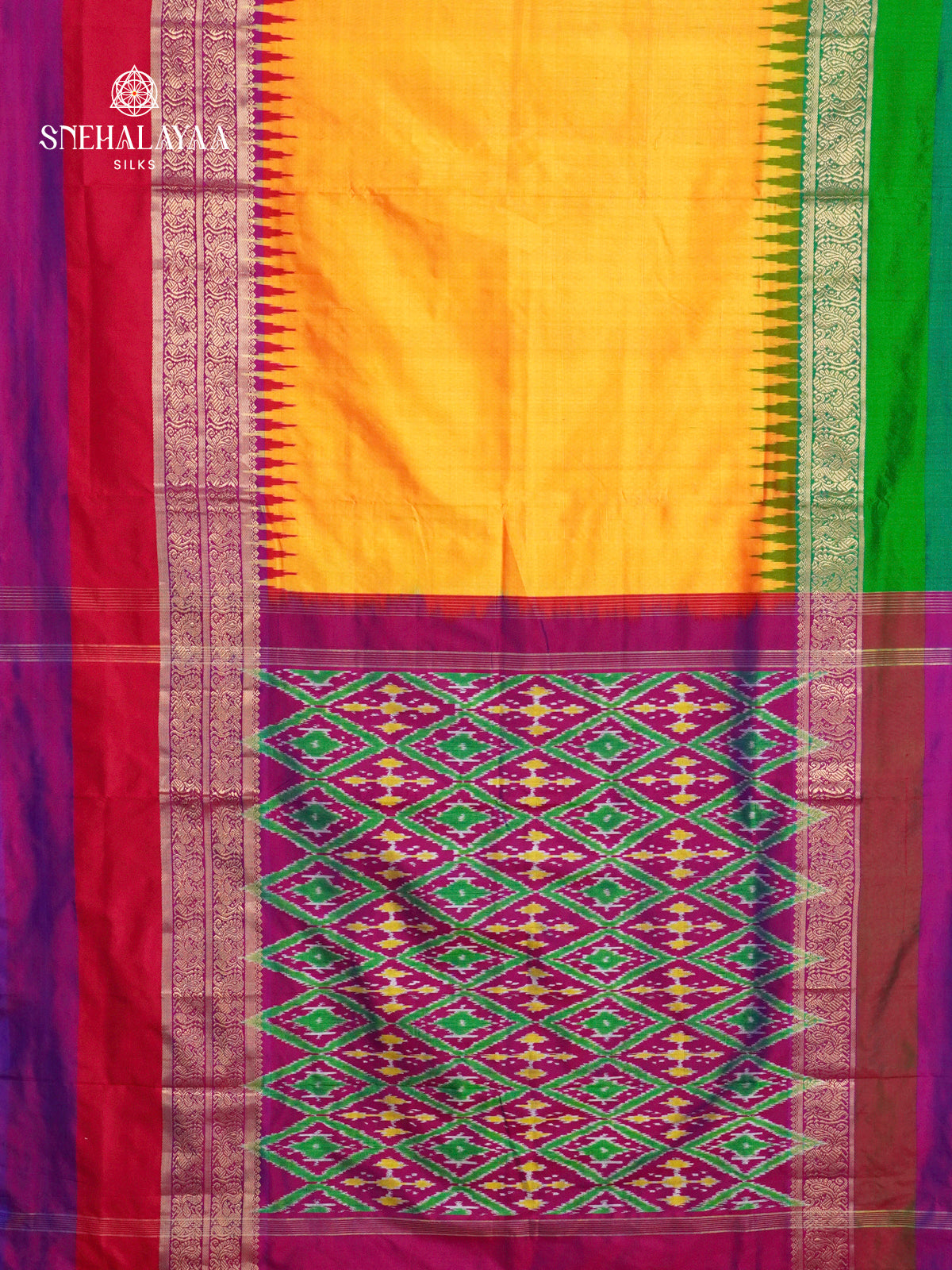 Yellow Ikat Saree