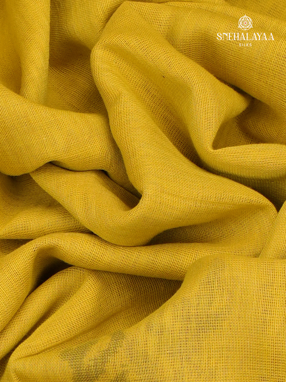 Yellow Khadi Cotton Saree
