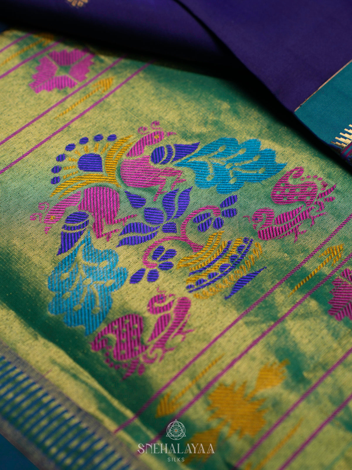 Royal Blue Kanjivaram Silk Saree