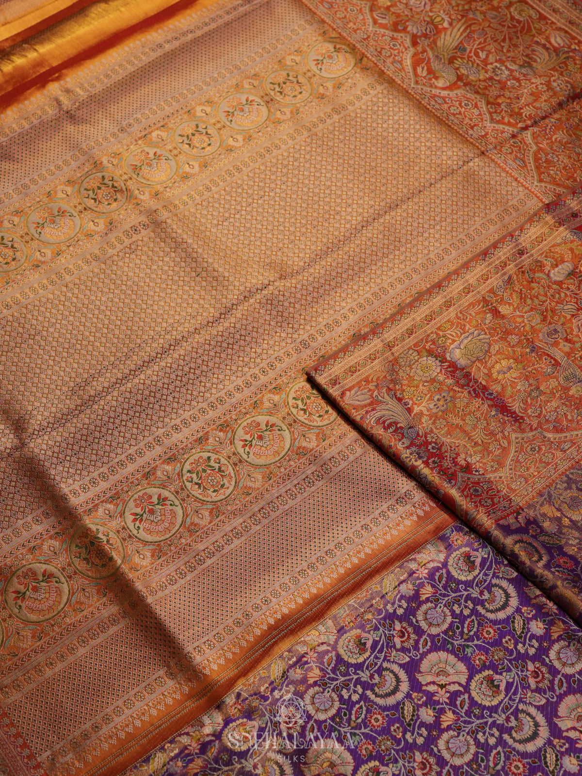 Purple Kanjivaram Silk Saree