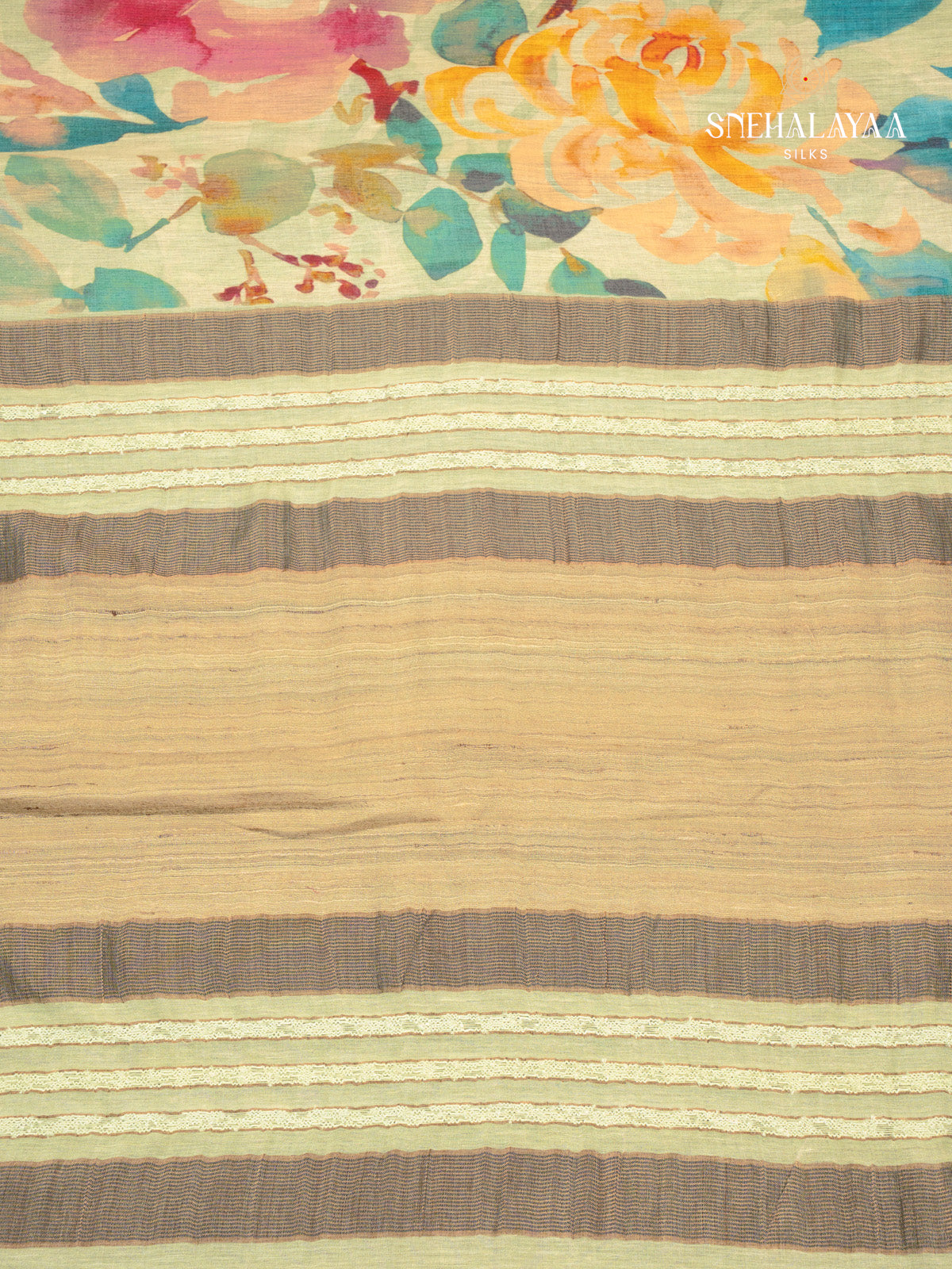 Off White Tussar Saree