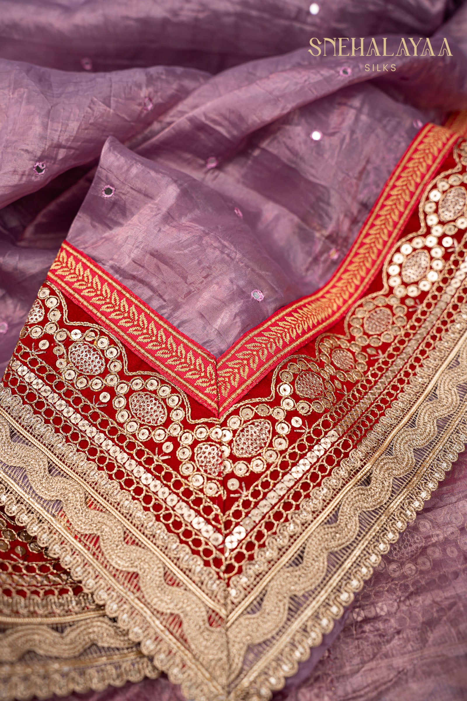 Lavender Designer Saree