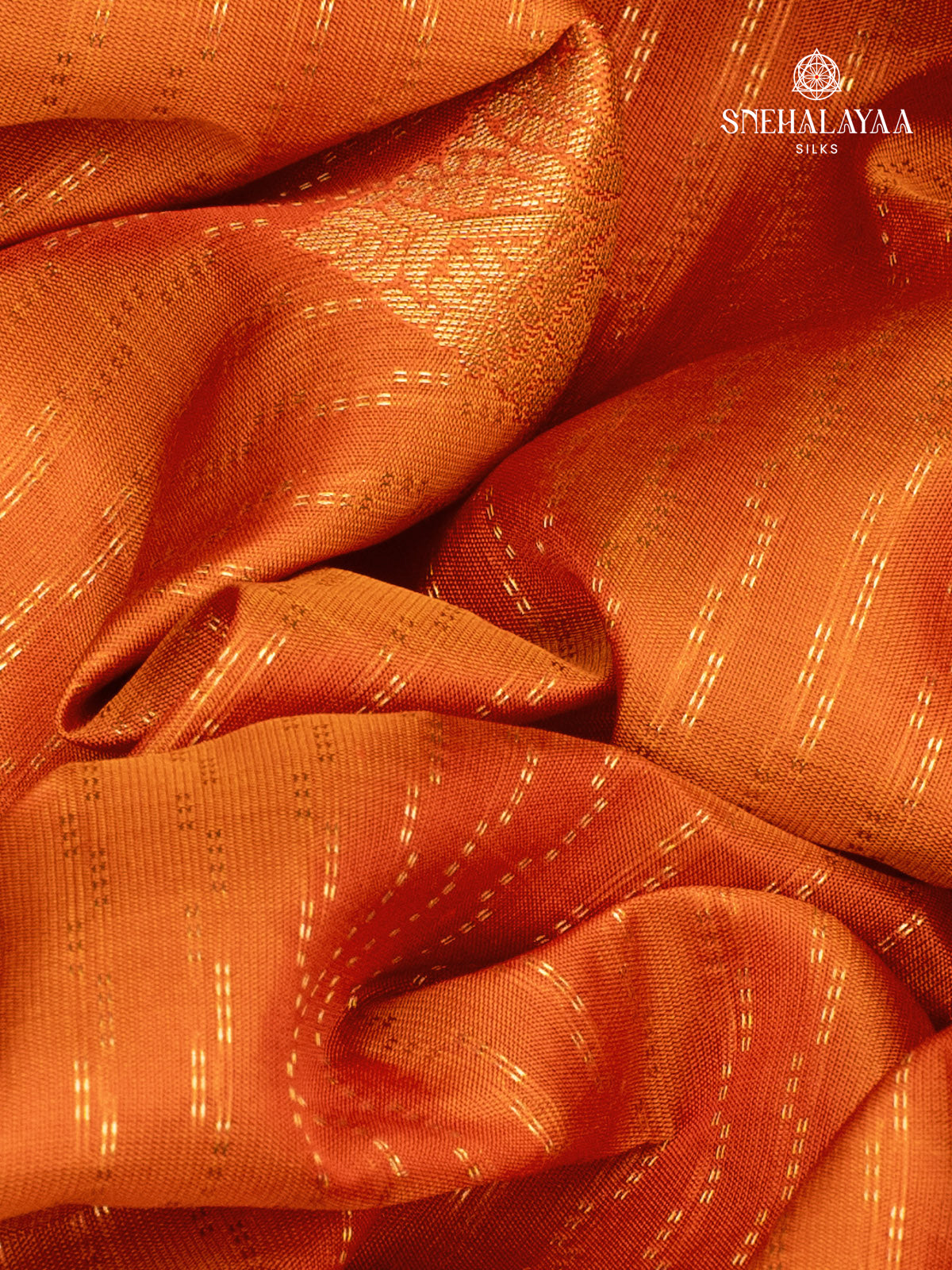 Orange Kanjivaram Silk Saree