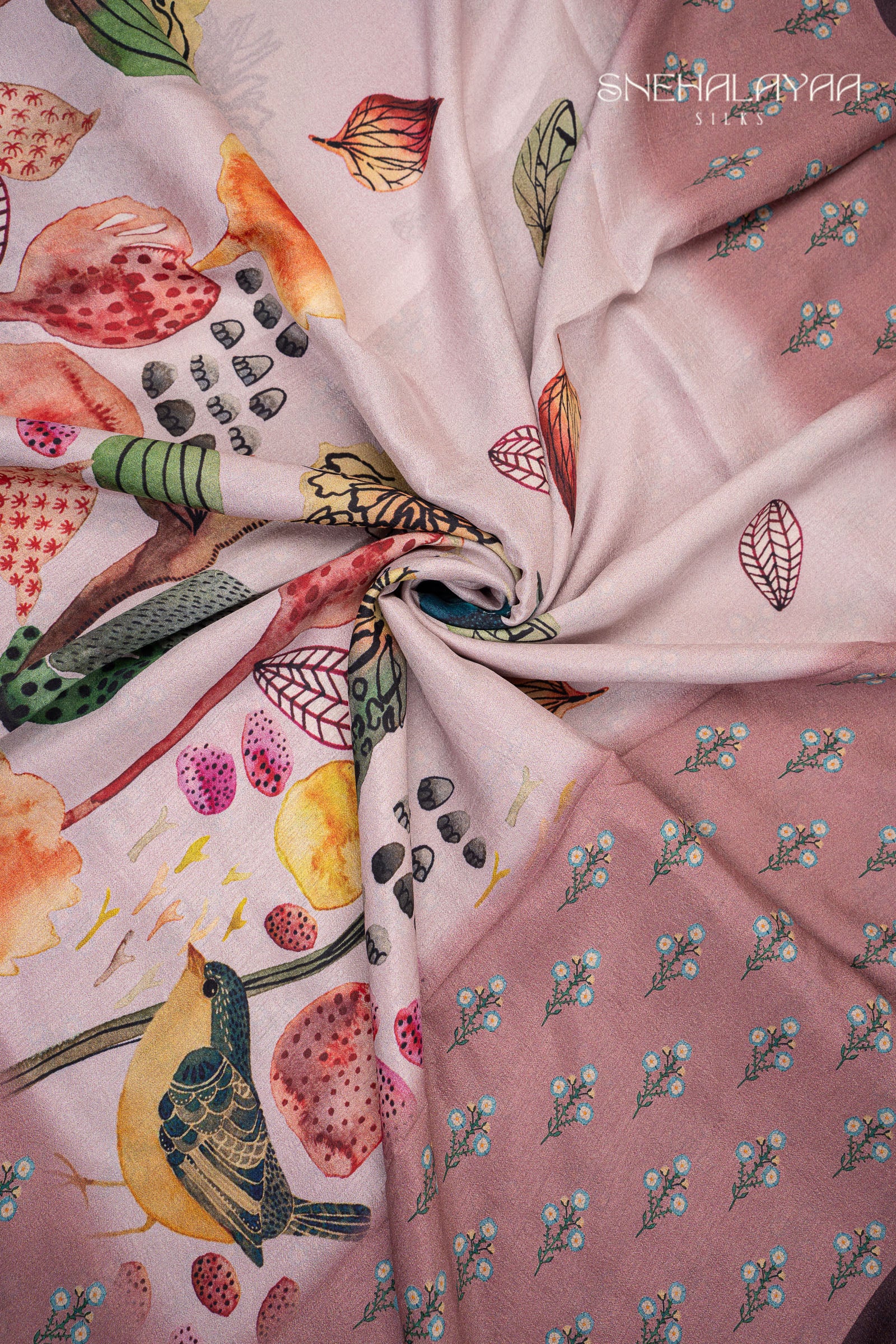 Blush Pink Dola Silk Saree