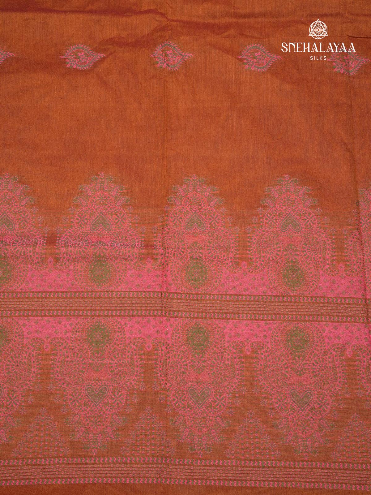 Brown Handloom Cotton Saree