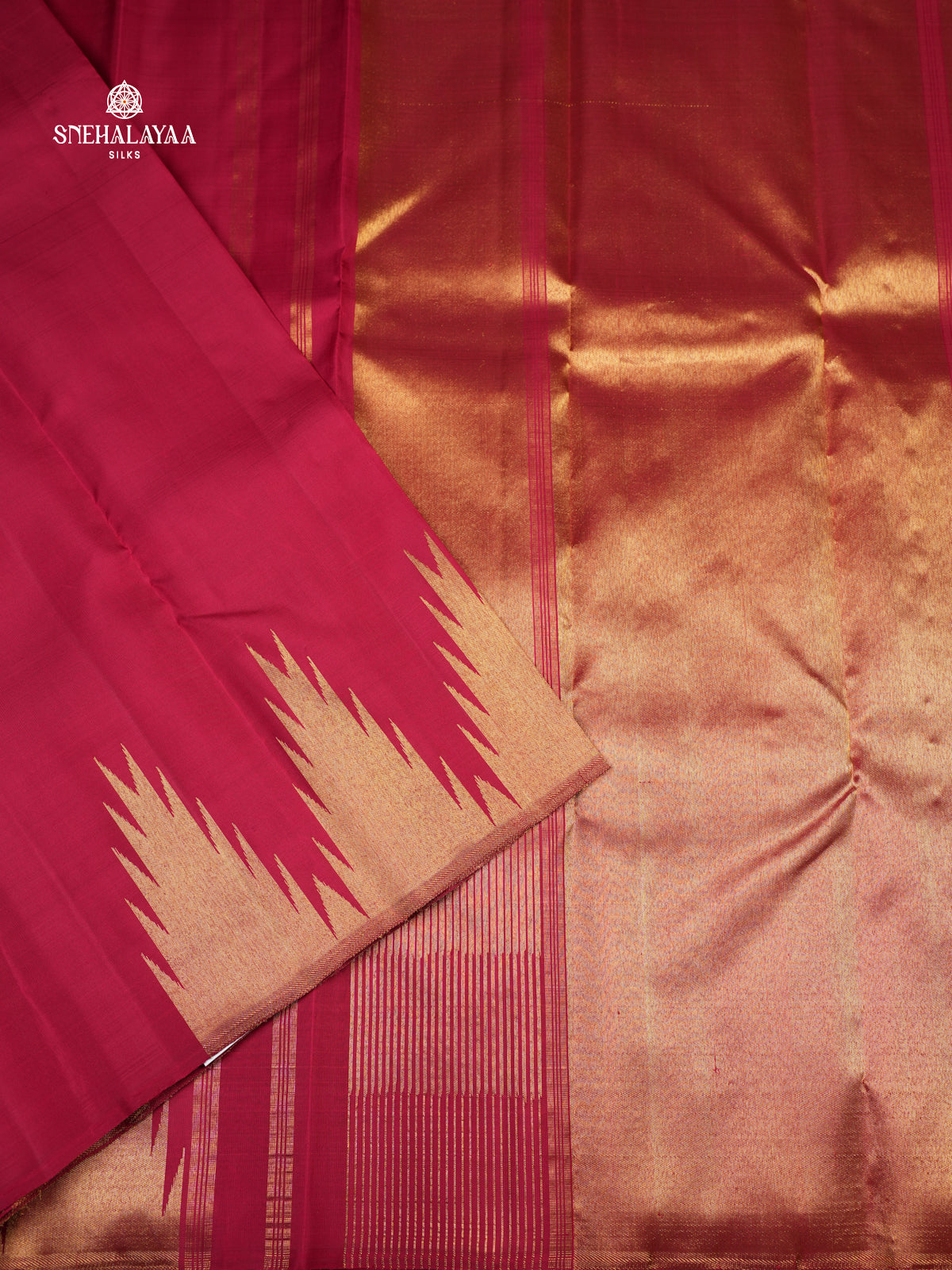 Rani Pink Kanjivaram Silk Saree