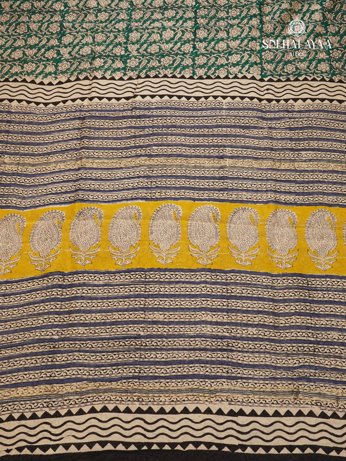 Teal Green Chanderi Saree