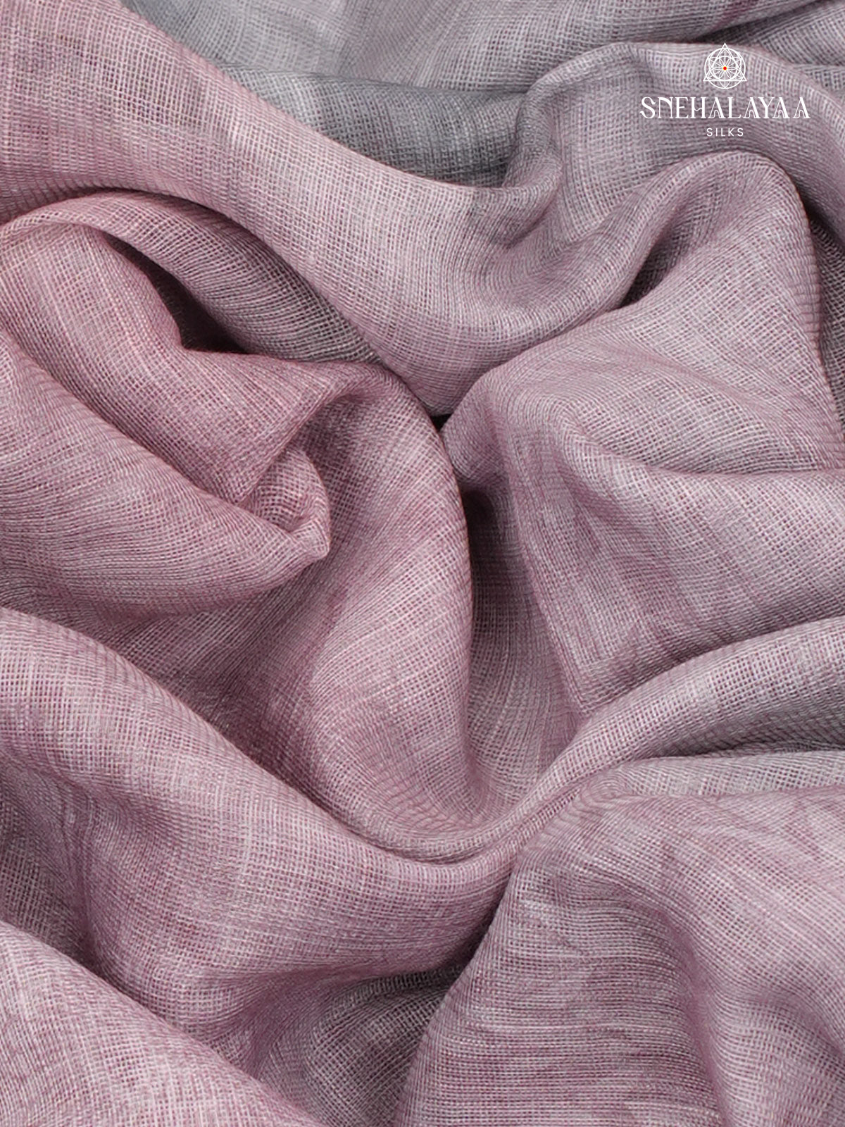 Dusty Rose Linen Saree