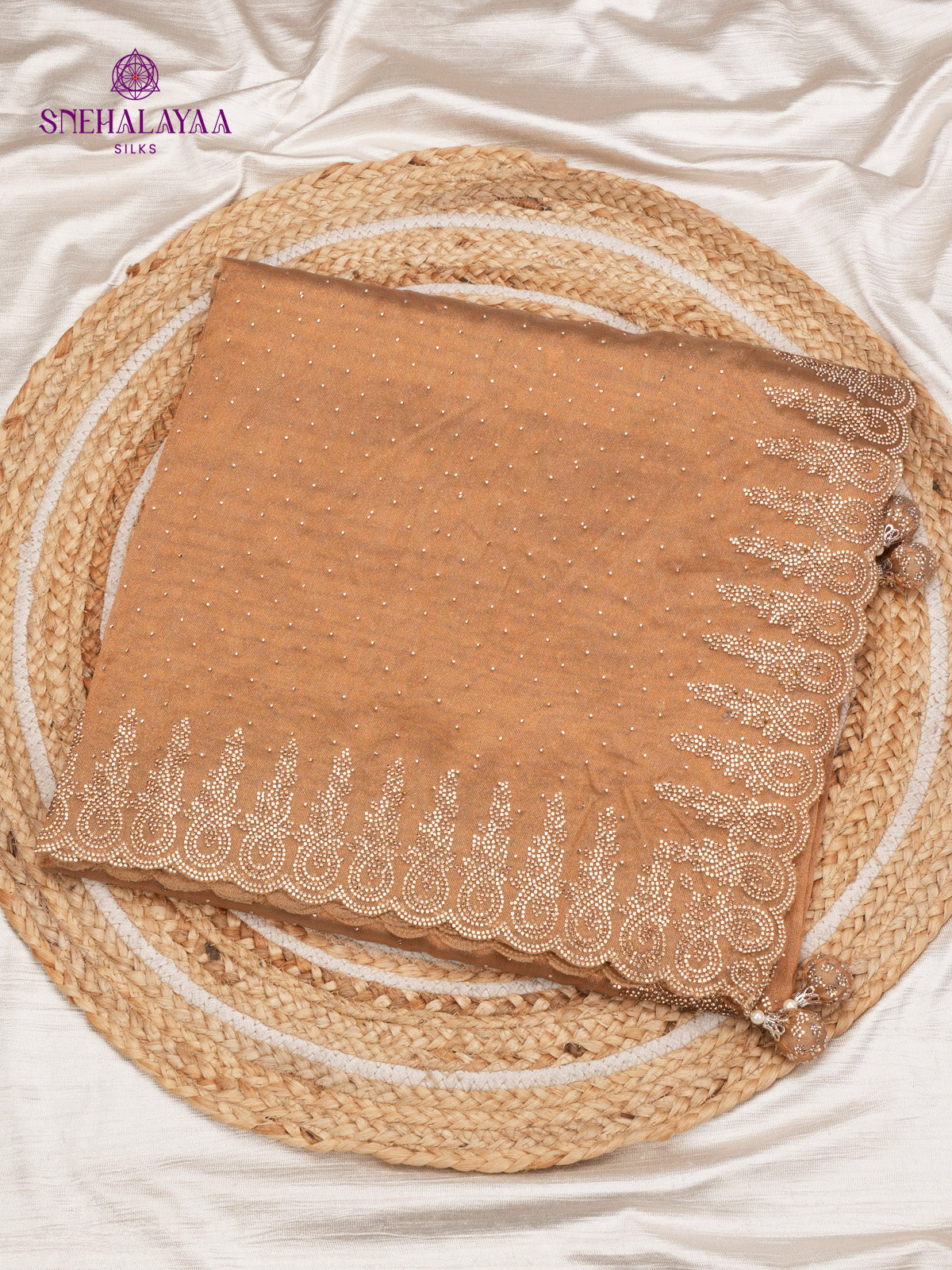 Beige Designer Saree