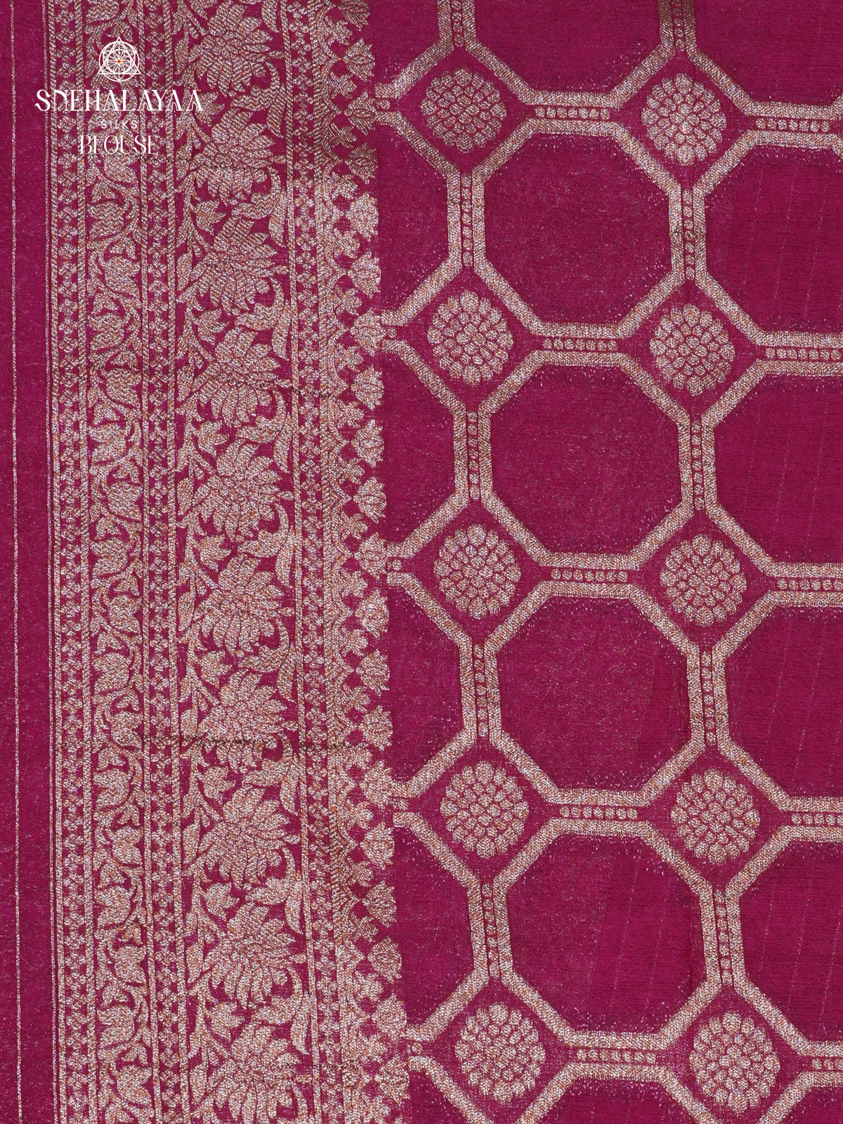 Mango Yellow Banaras Crepe Silk Saree