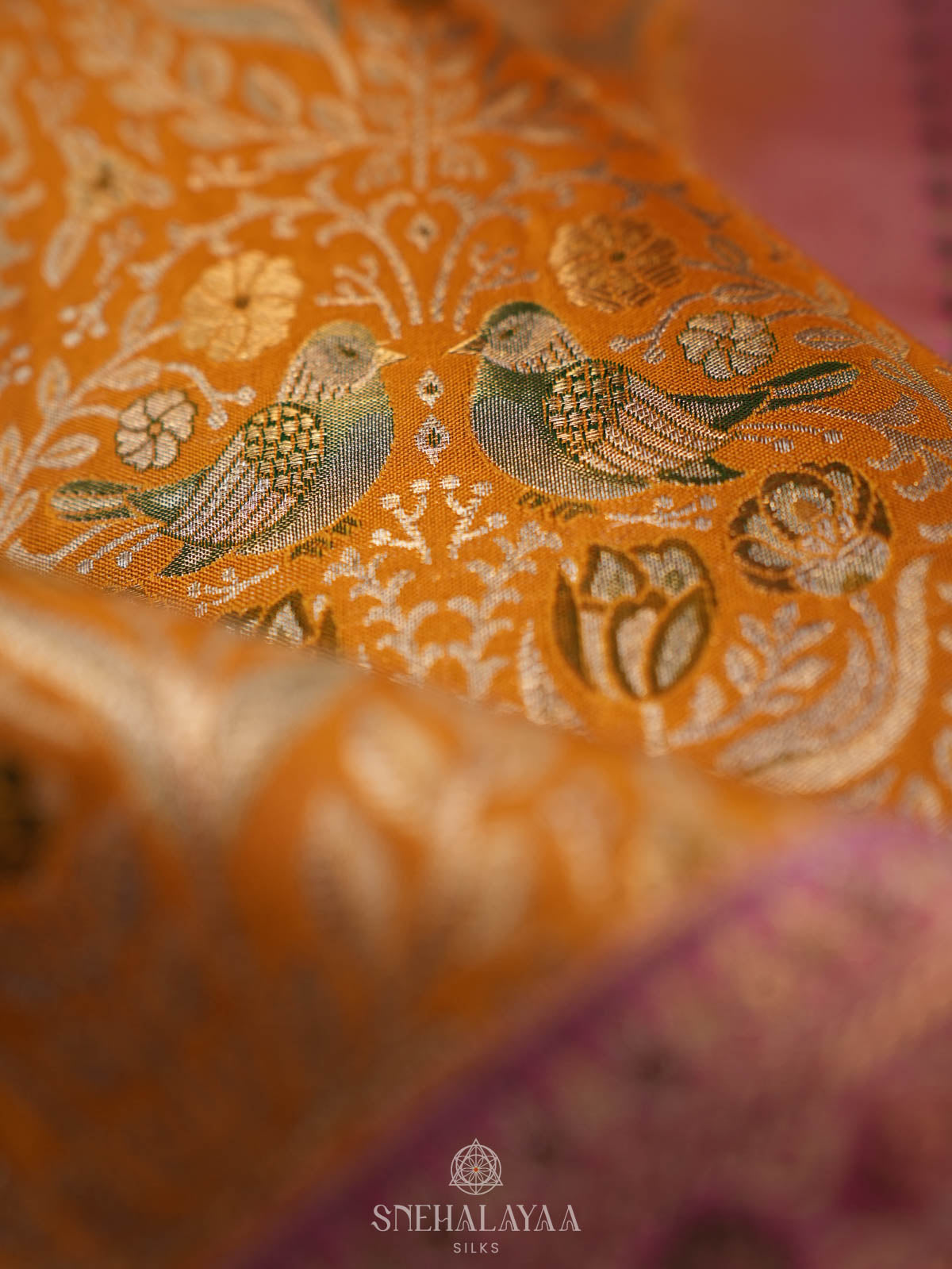 Yellow Kanjivaram Silk Saree