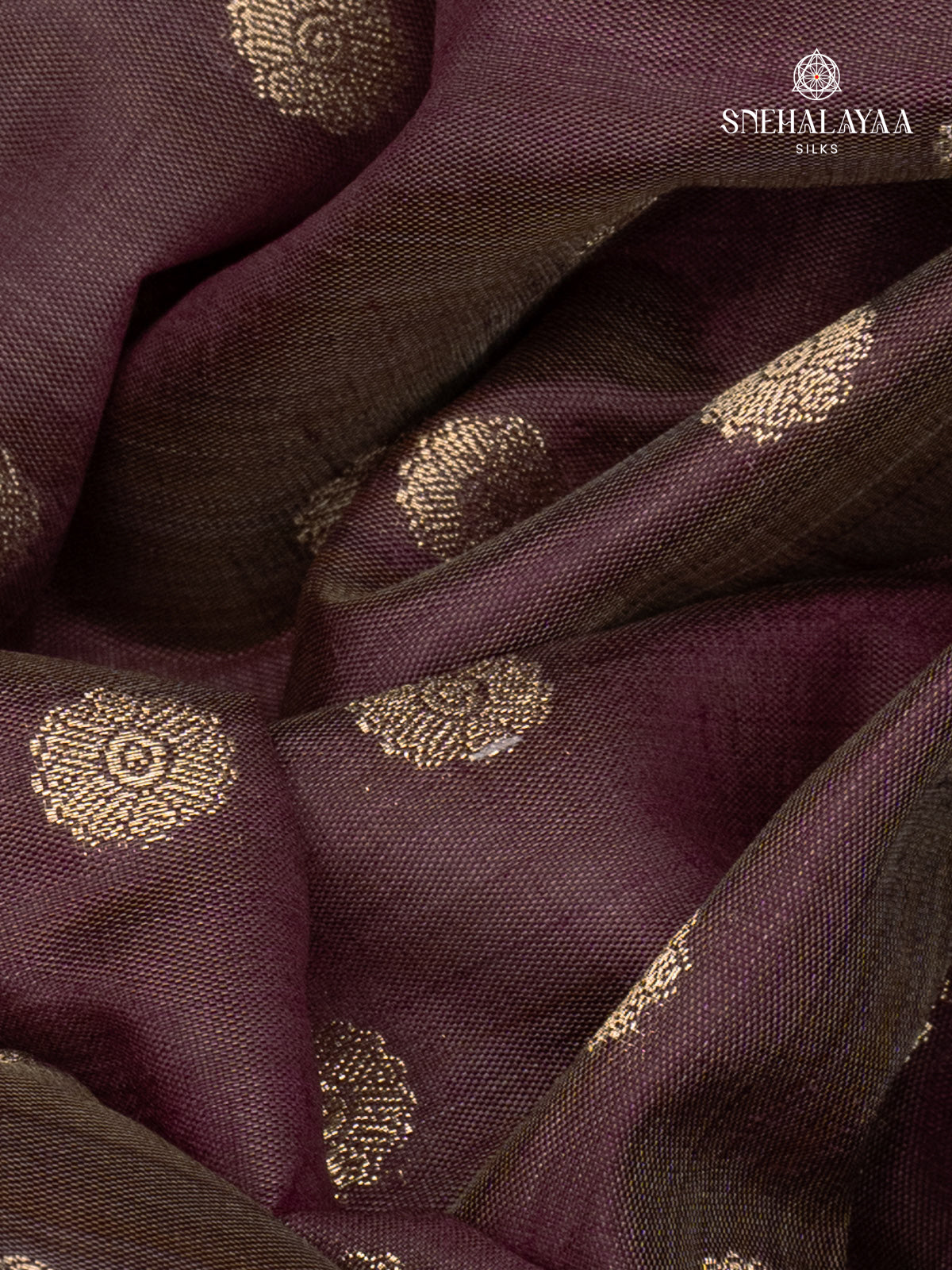 Burgundy Raw Silk Saree