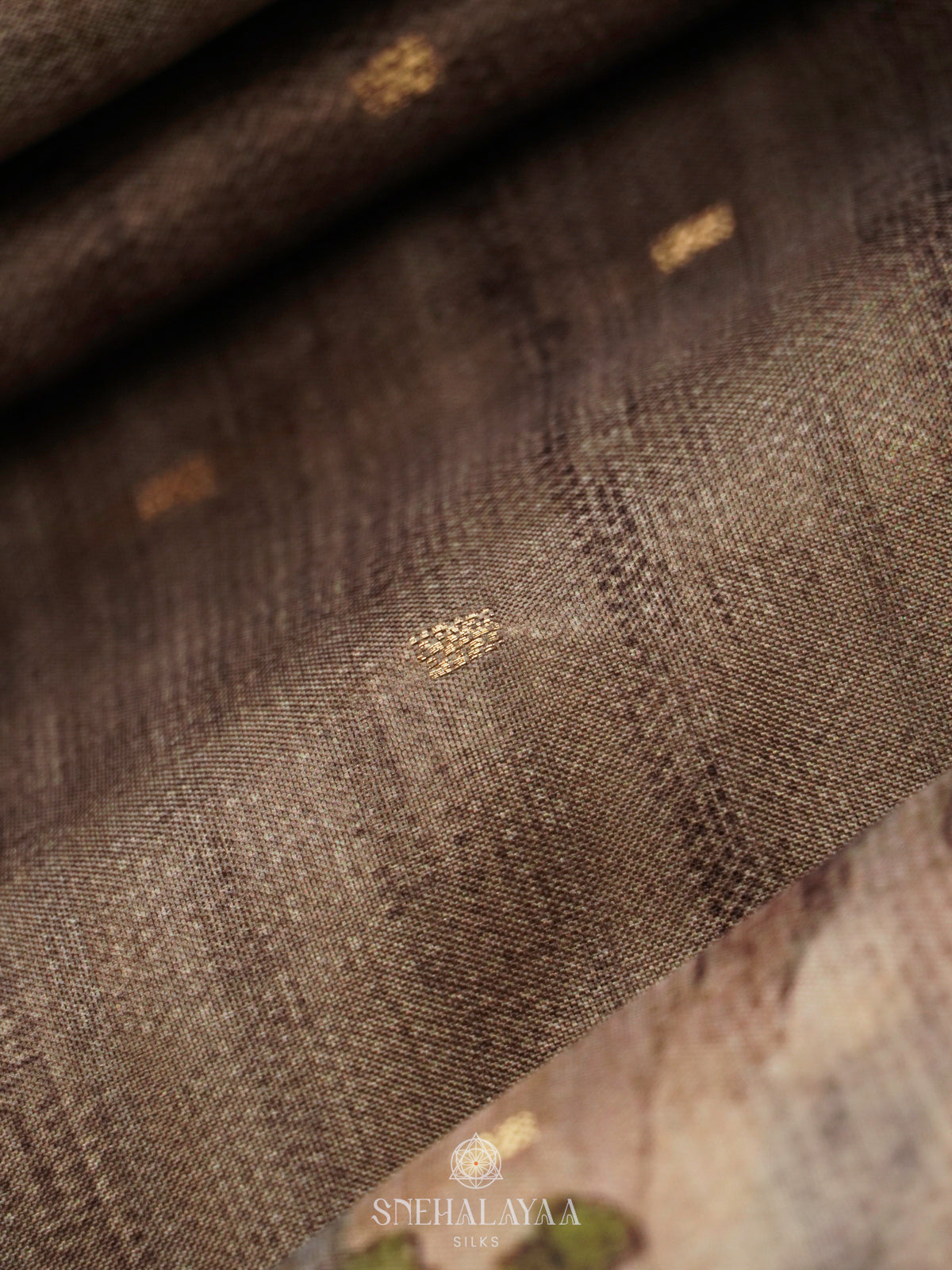 Olive Green Tussar Saree