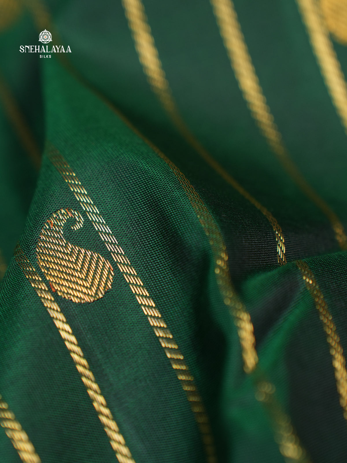 Bottle Green Kanjivaram Silk Saree