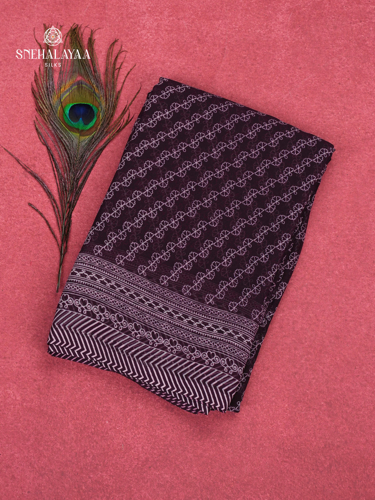 Rich Purple Chiffon Saree