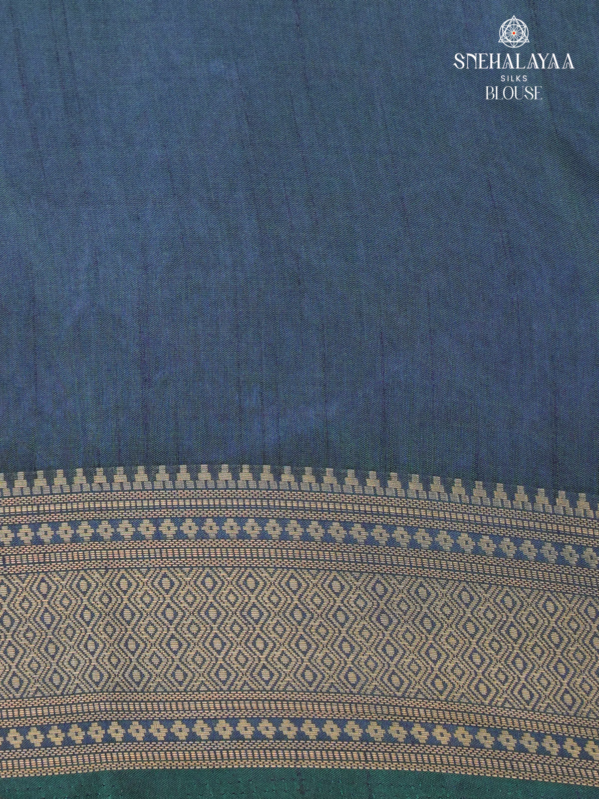 Teal Blue Ikat Saree