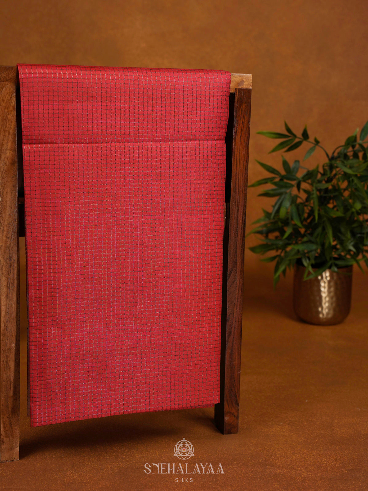 Red Tussar Saree