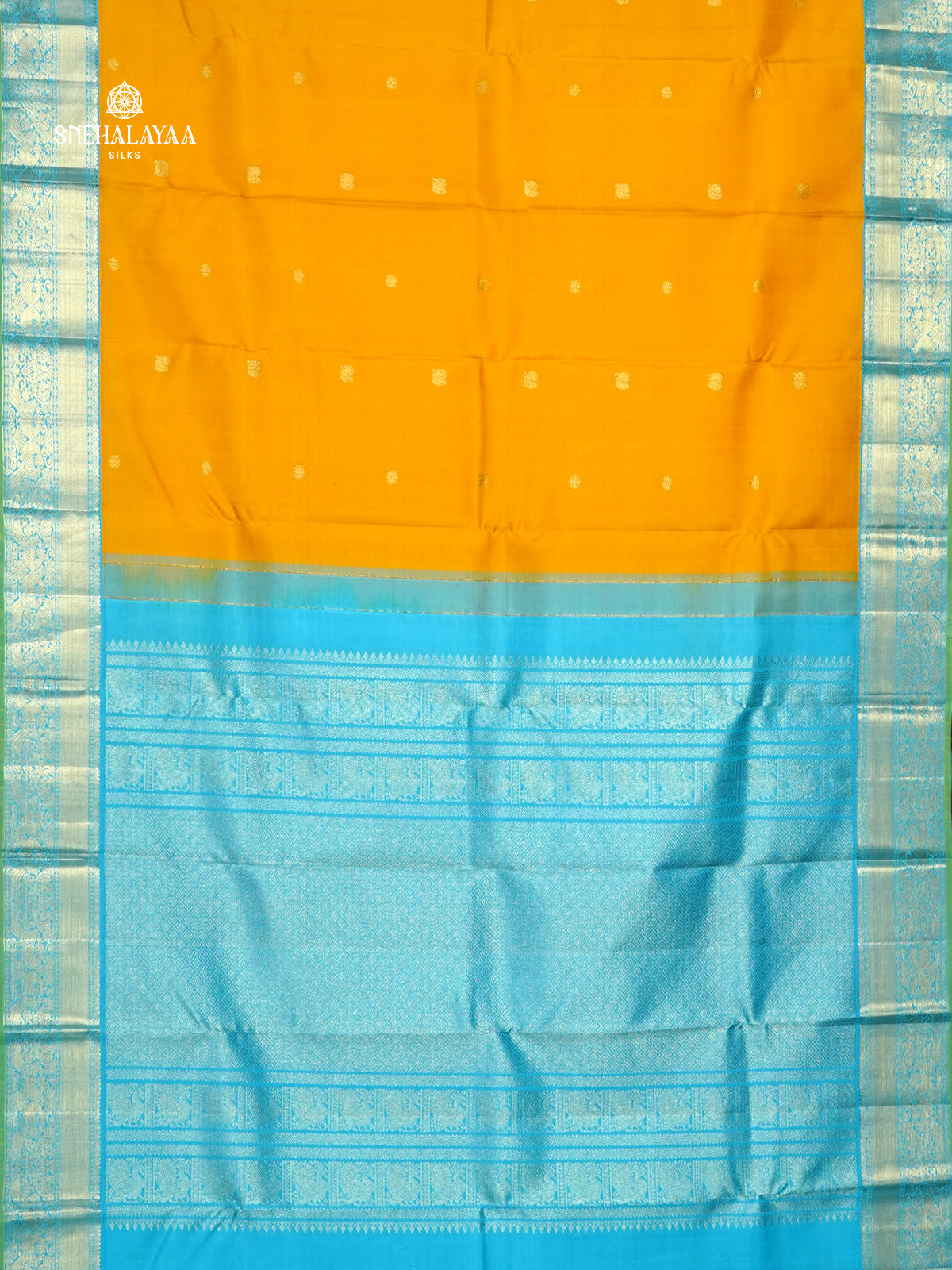 Yellow Kanjivaram Silk Saree