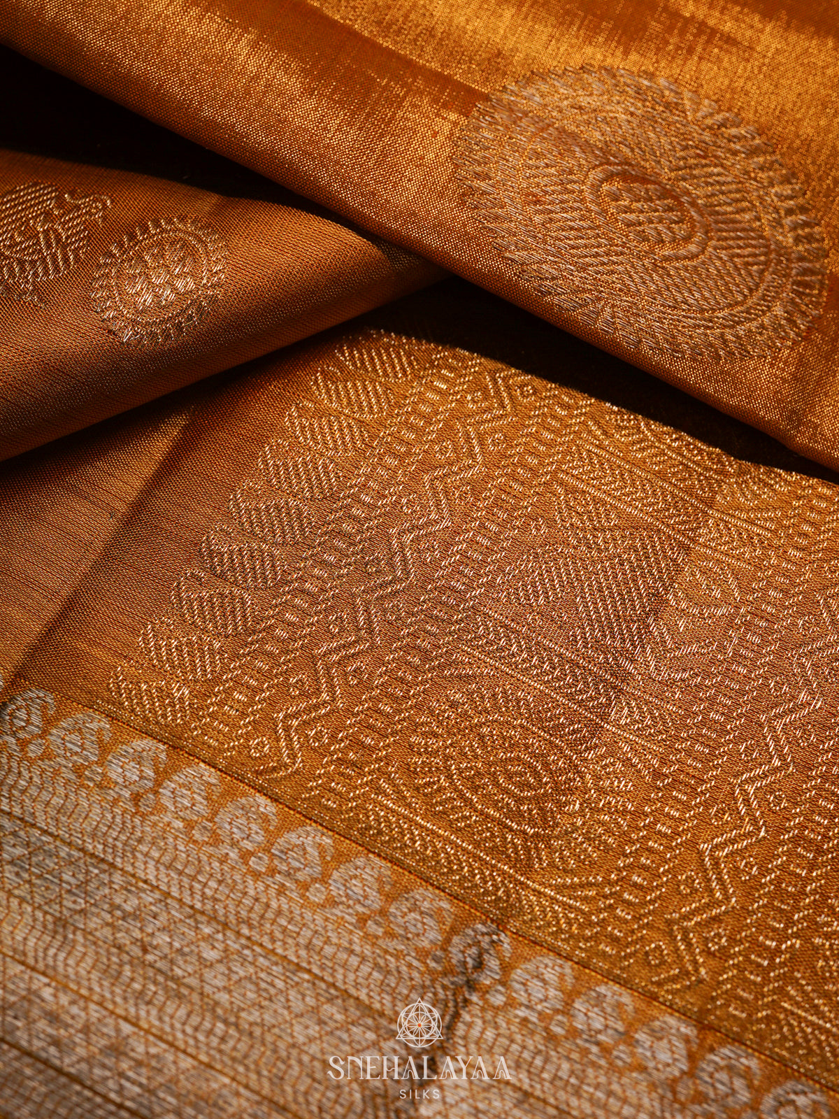 Orange Kanjivaram Silk Saree