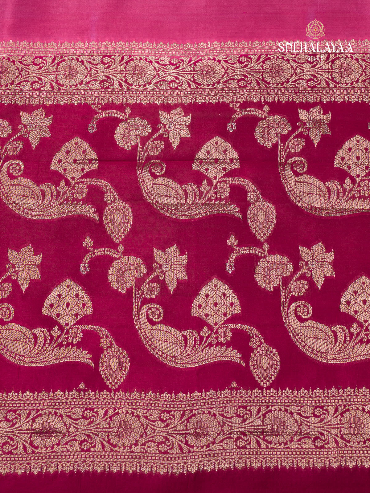 Pink Banaras Dupion Saree