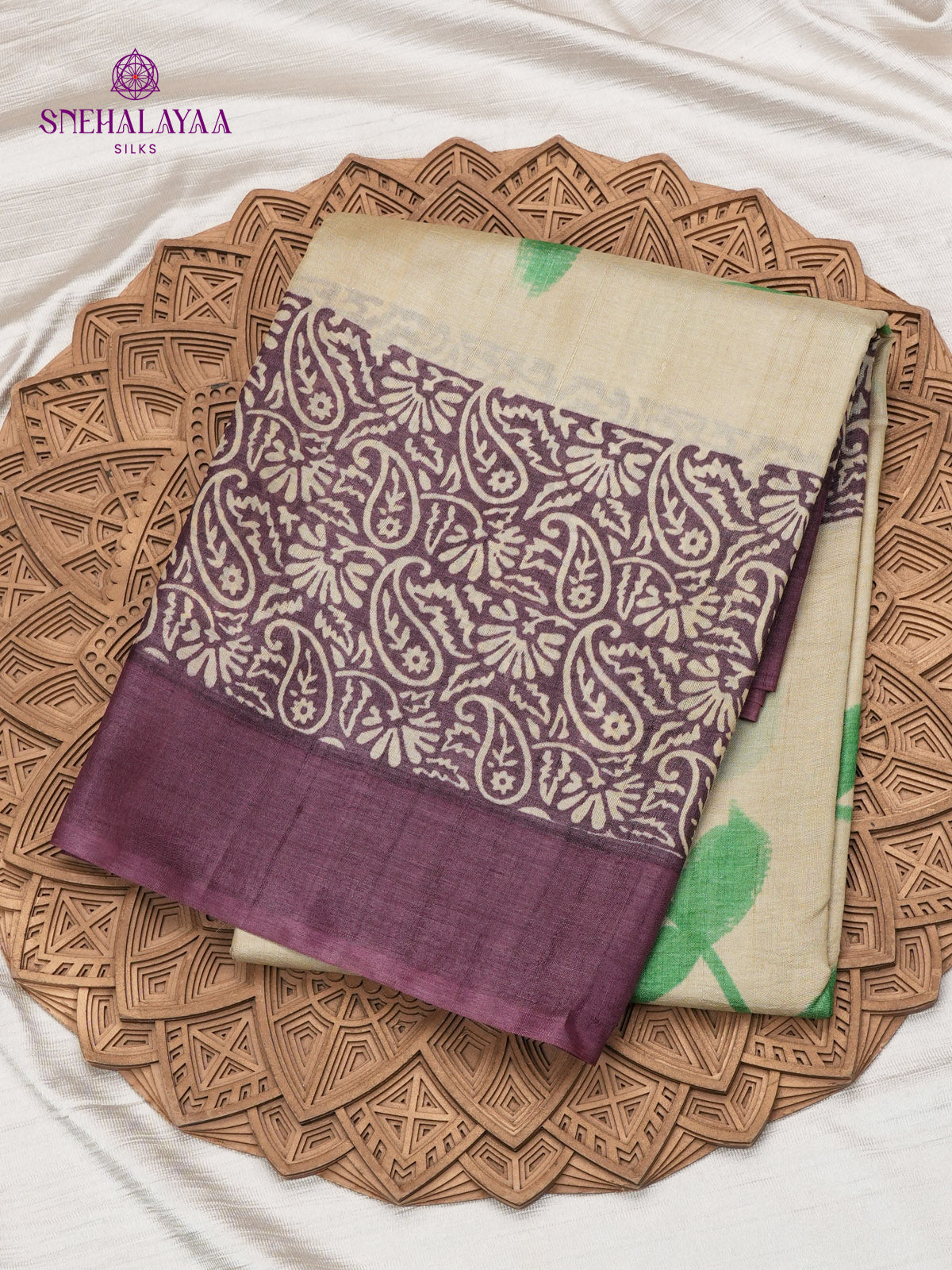 Sandal Tussar Saree