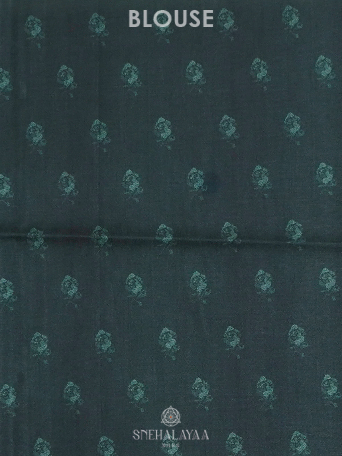 Green Floral Printed Tussar Saree