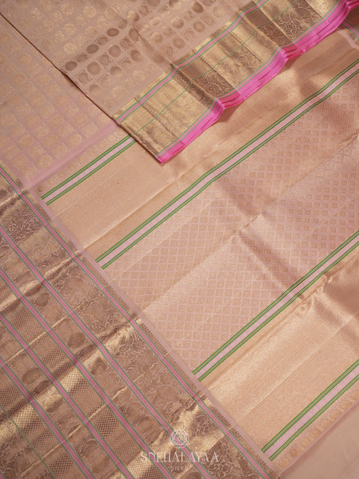 Gold Kanjivaram Silk Saree