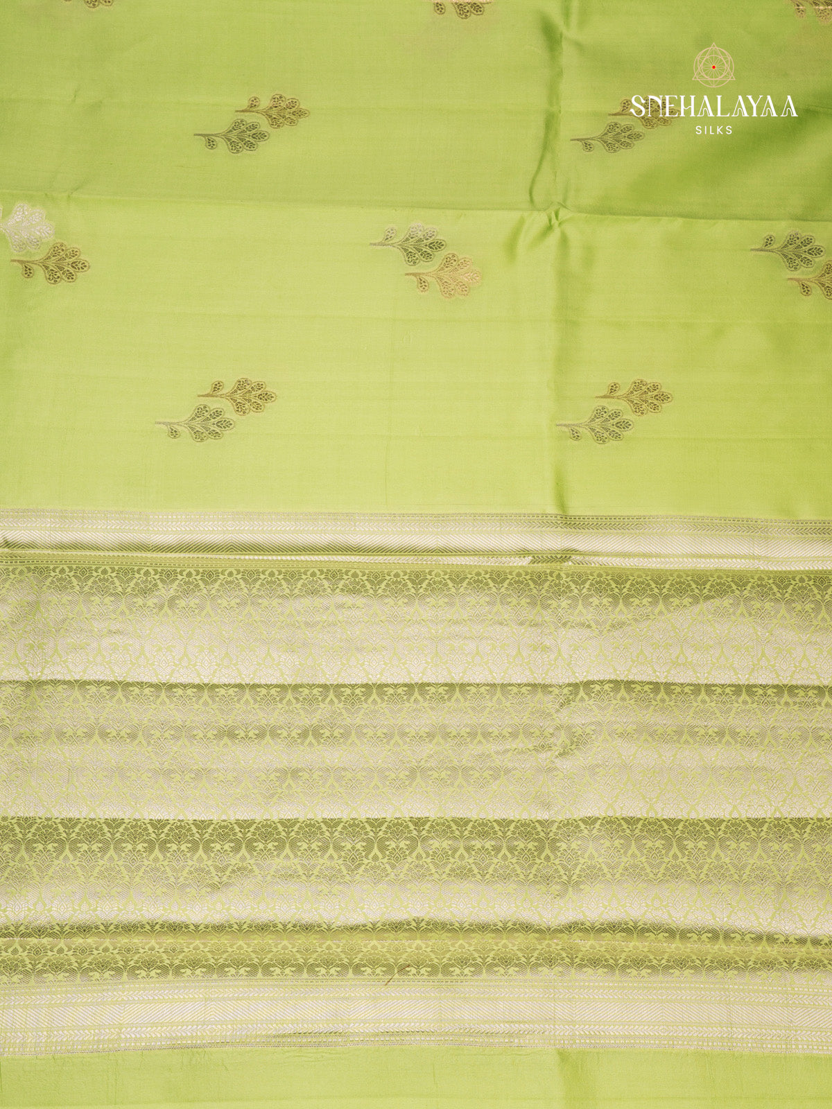 Light Green Banaras Dupion Silk Saree